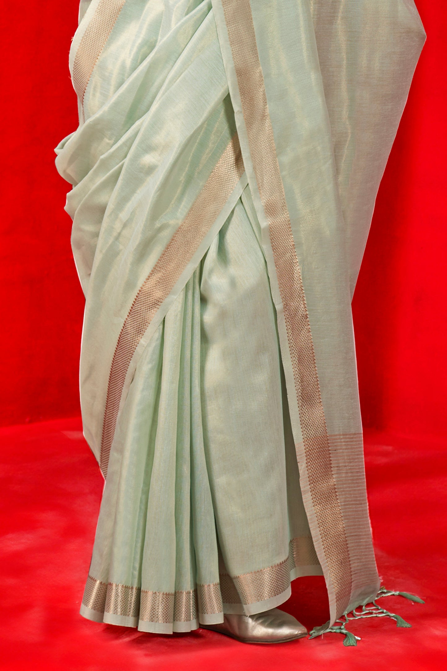 Pista Green Woven Tissue Silk Saree-SAR12397_4_SareeButa.com