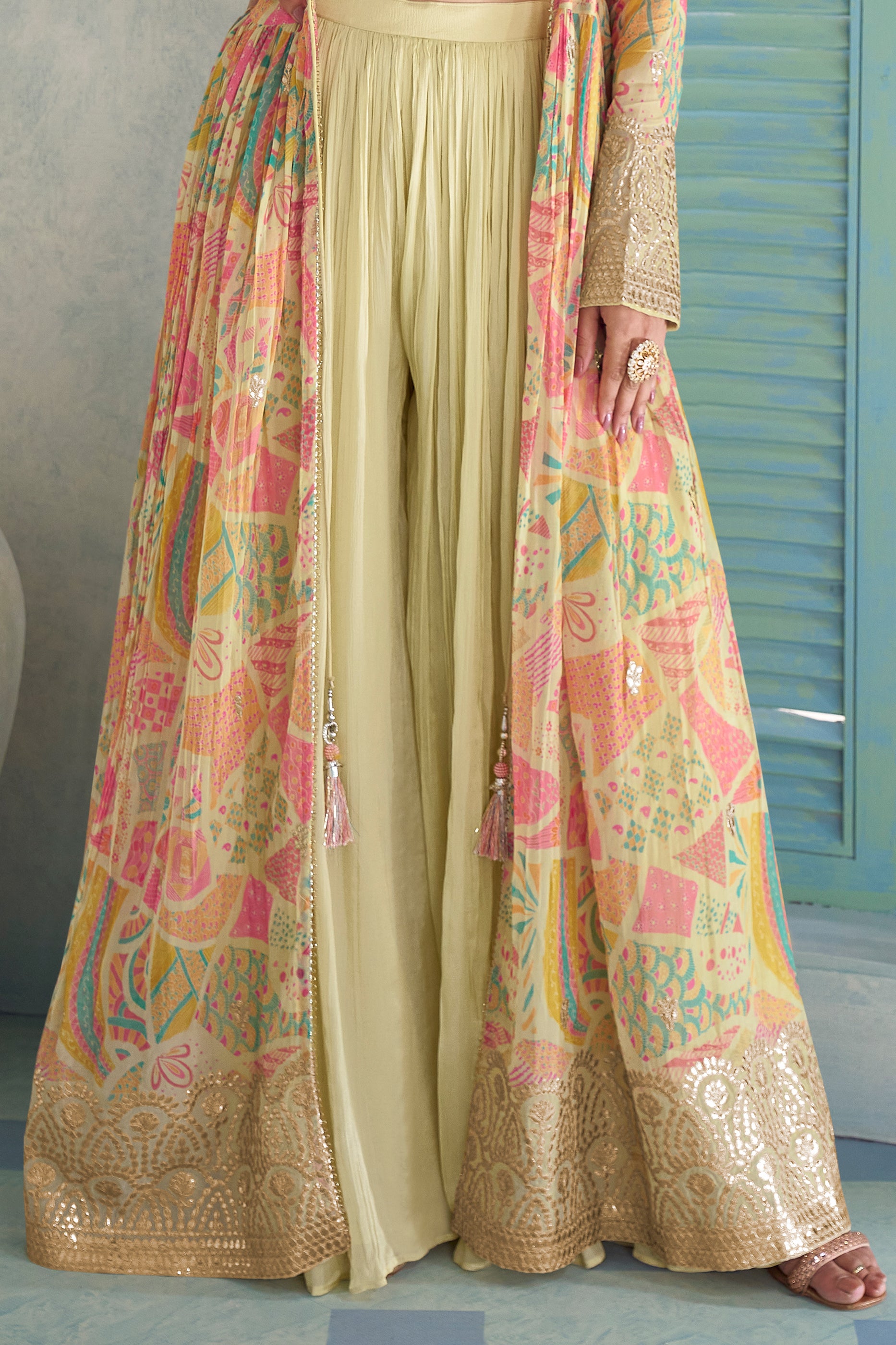 Pista Readymade Embroidered Palazzo Set With Long Shrug-SAR13119_6_SareeButa.com