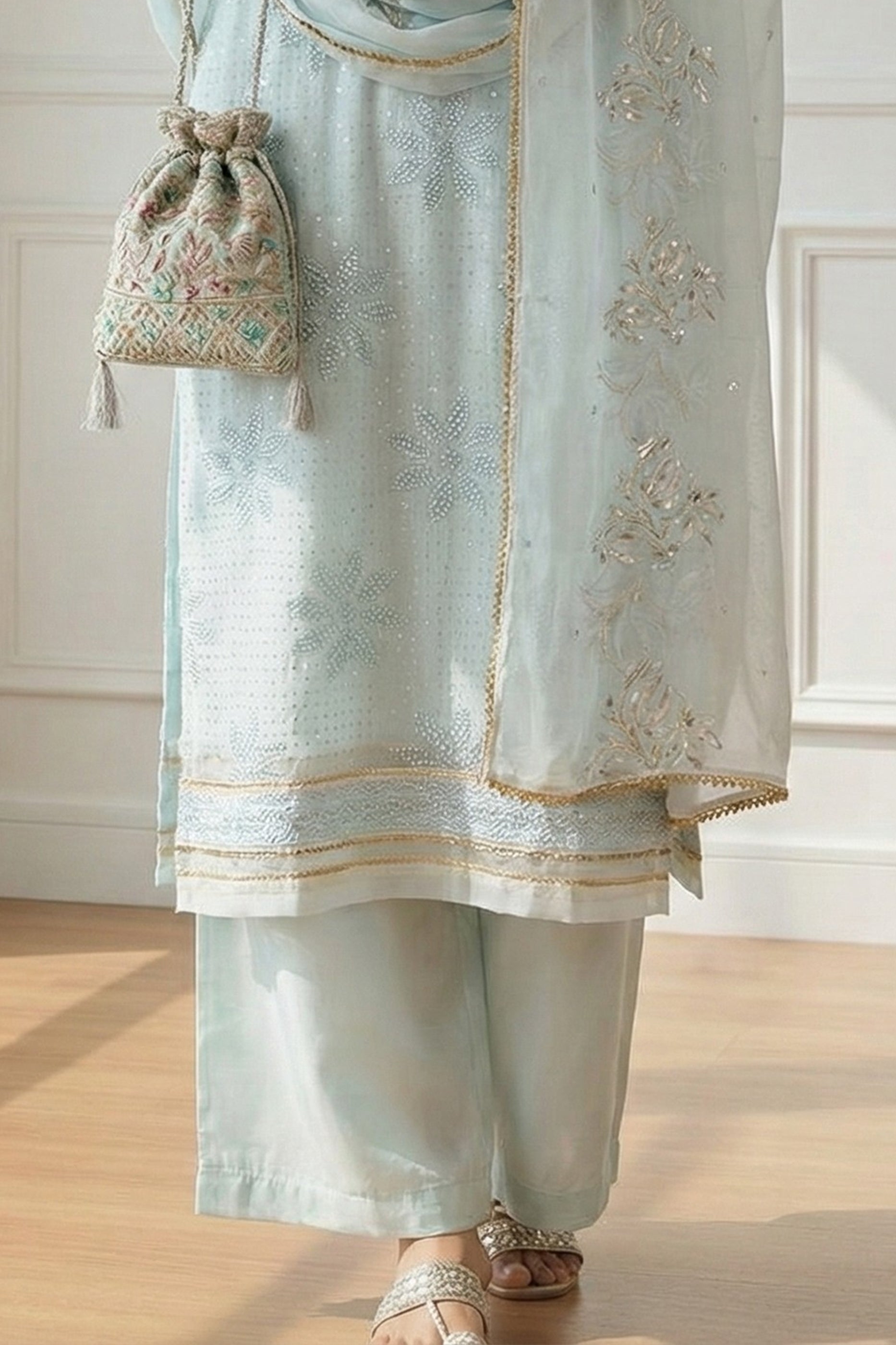 Powder Blue Readymade Embroidered Georgette Suit-SAR11640_4_SareeButa.com
