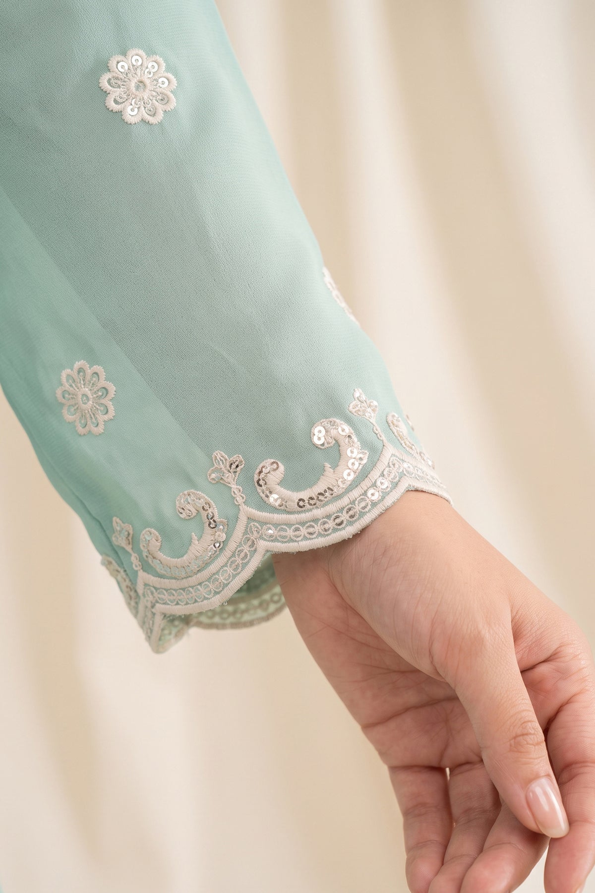 Powder Blue Readymade Georgette Sharara Suit-SAR13349_4_SareeButa.com