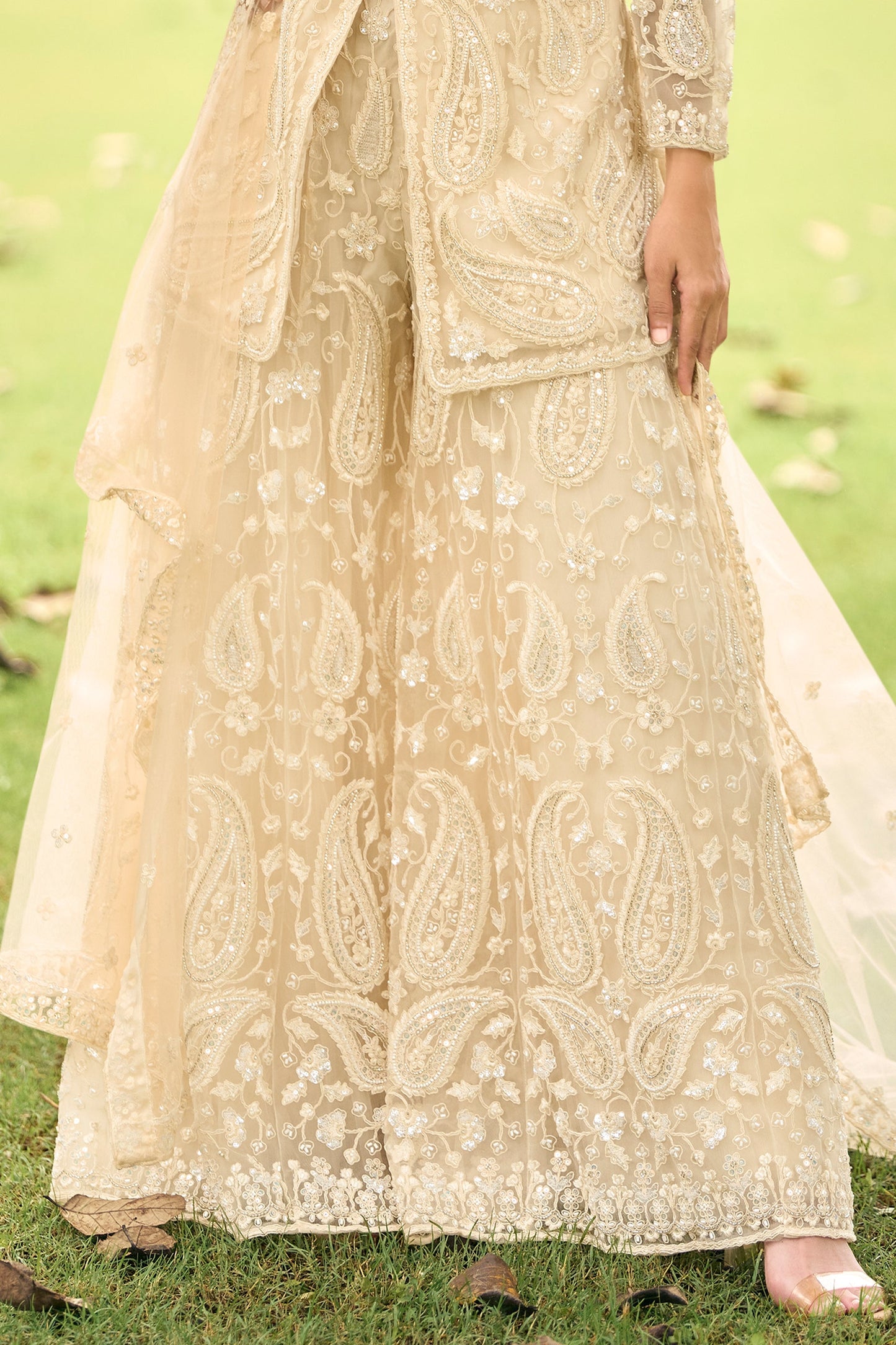 Powder Peach Readymade Embroidered Net Suit-SAR11661_5_SareeButa.com