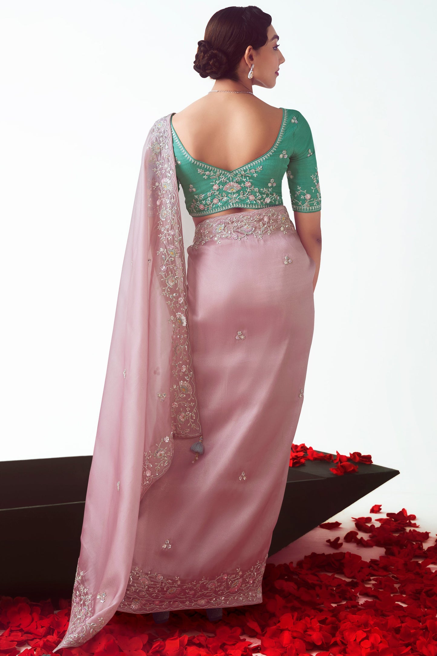 Powder Pink Embroidered Organza Saree-ZB134770_3_SareeButa.com