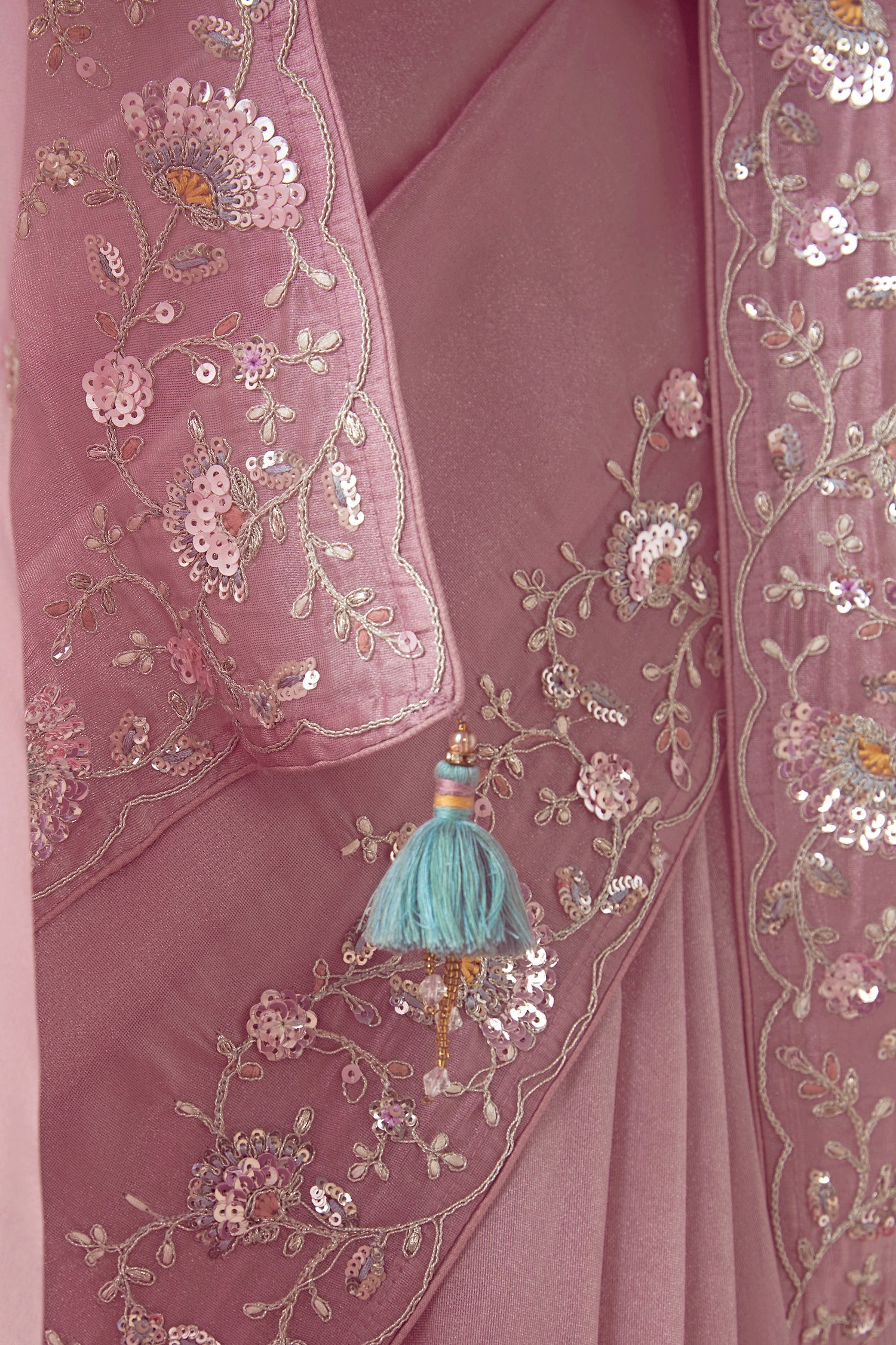 Powder Pink Embroidered Organza Saree-ZB134770_4_SareeButa.com