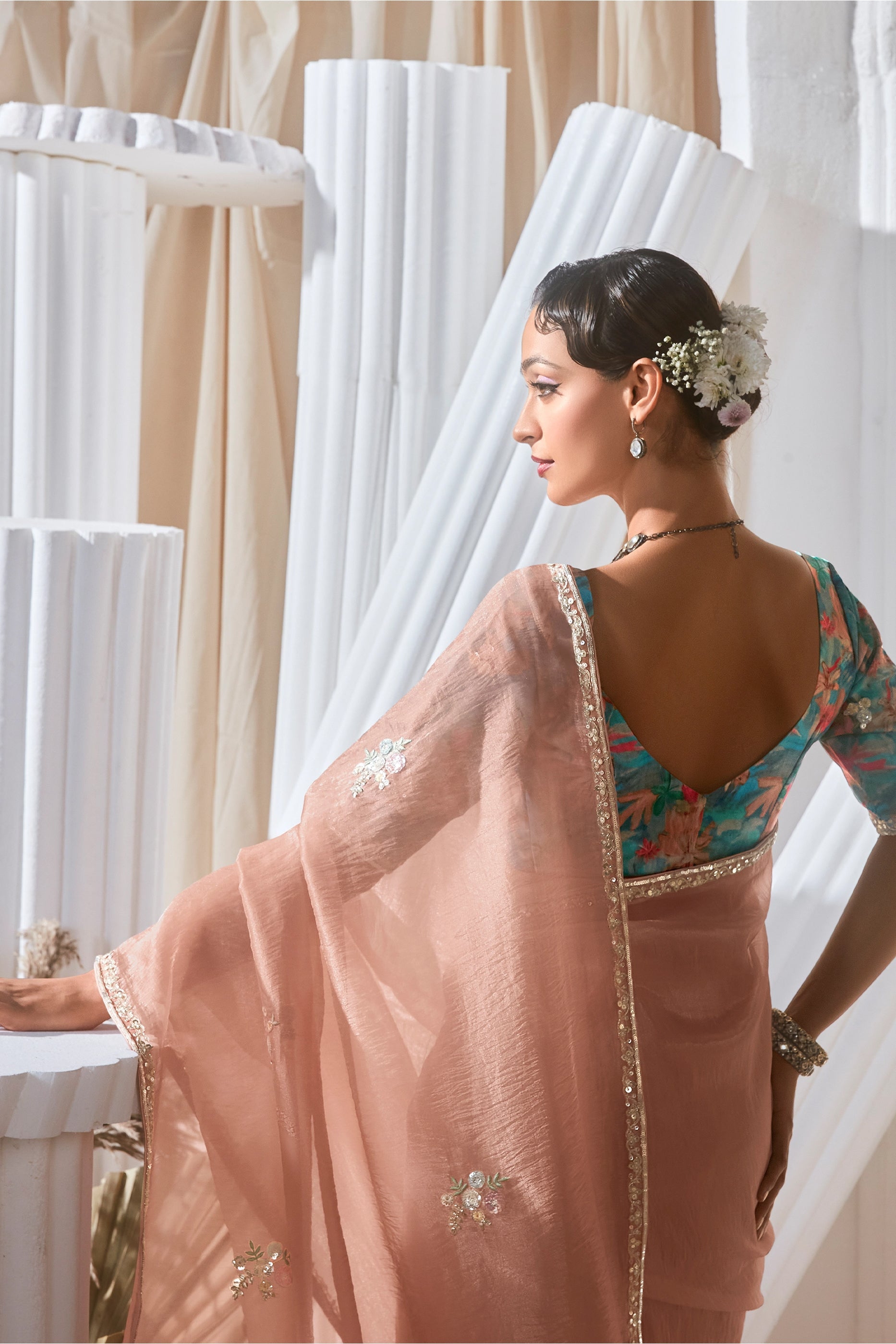 Powder Pink Embroidered Tissue Silk Saree-SAR10220_3_SareeButa.com