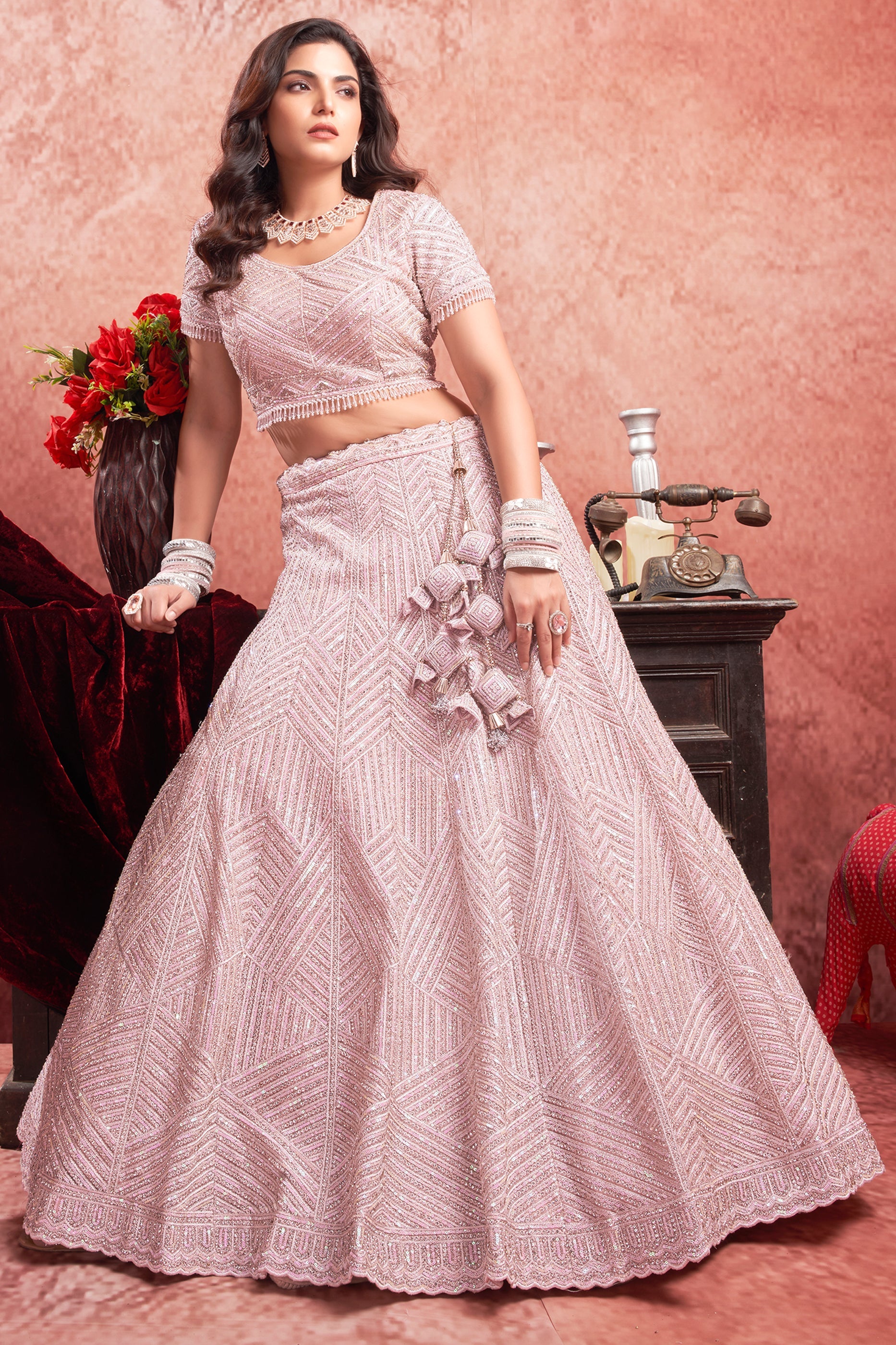 Powder Pink Readymade Embroidered Net Lehenga-SAR10716_5_SareeButa.com