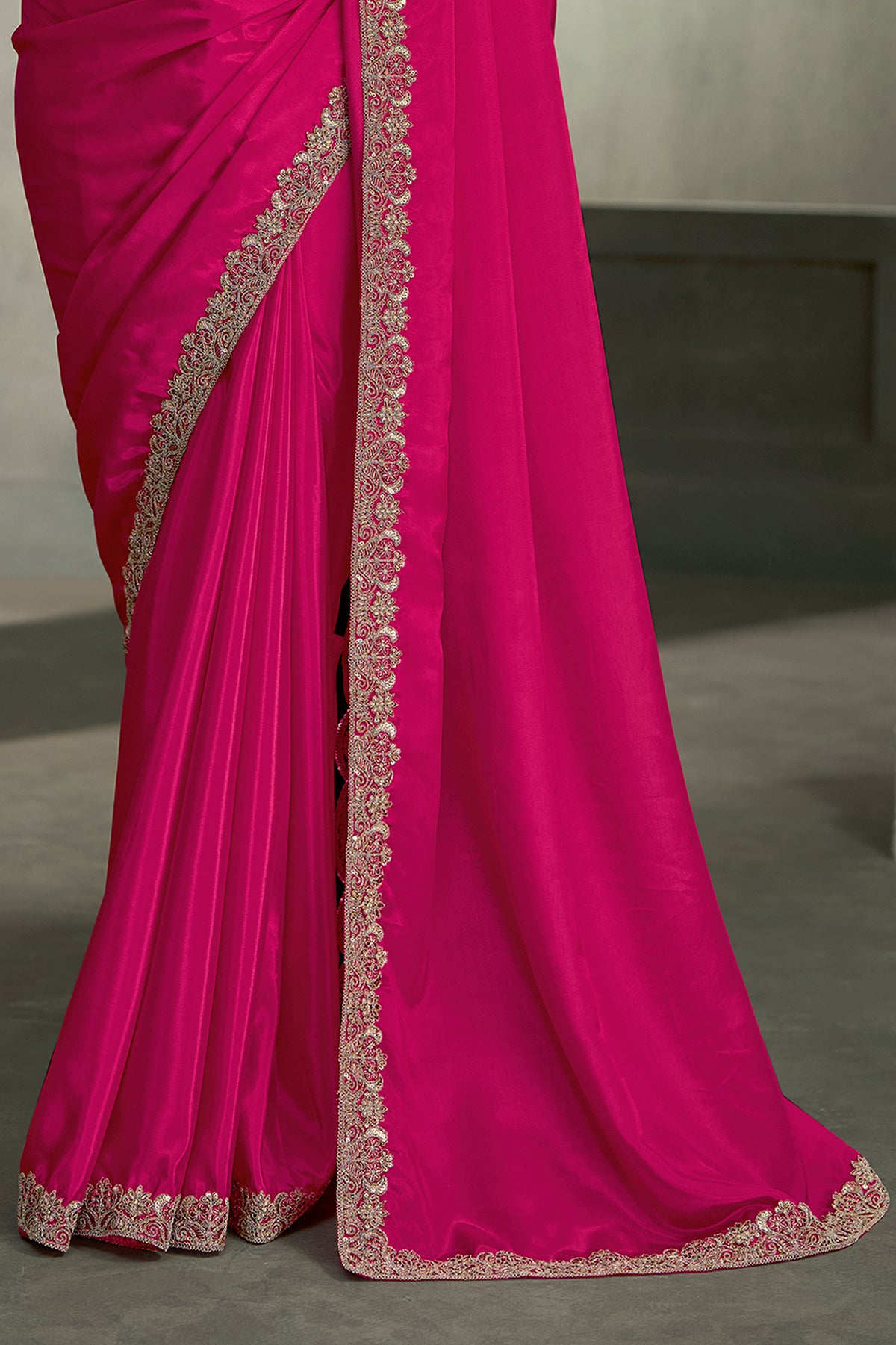 Princess Pink Embroidered Crepe Silk Saree-SAR13285_5_SareeButa.com
