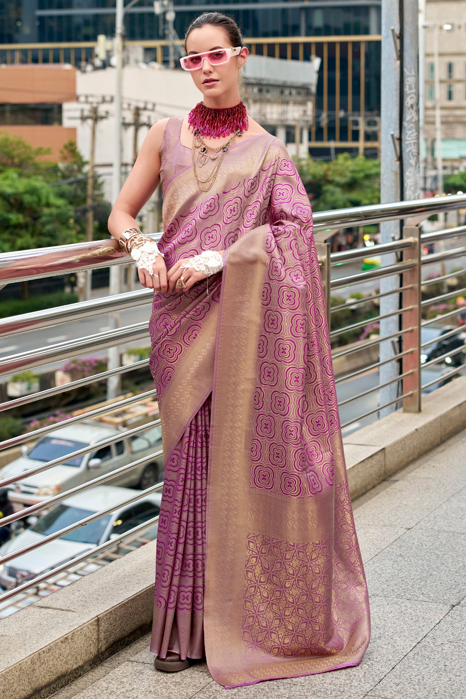 Purpe Woven Silk Saree-ZB134044_1_SareeButa.com
