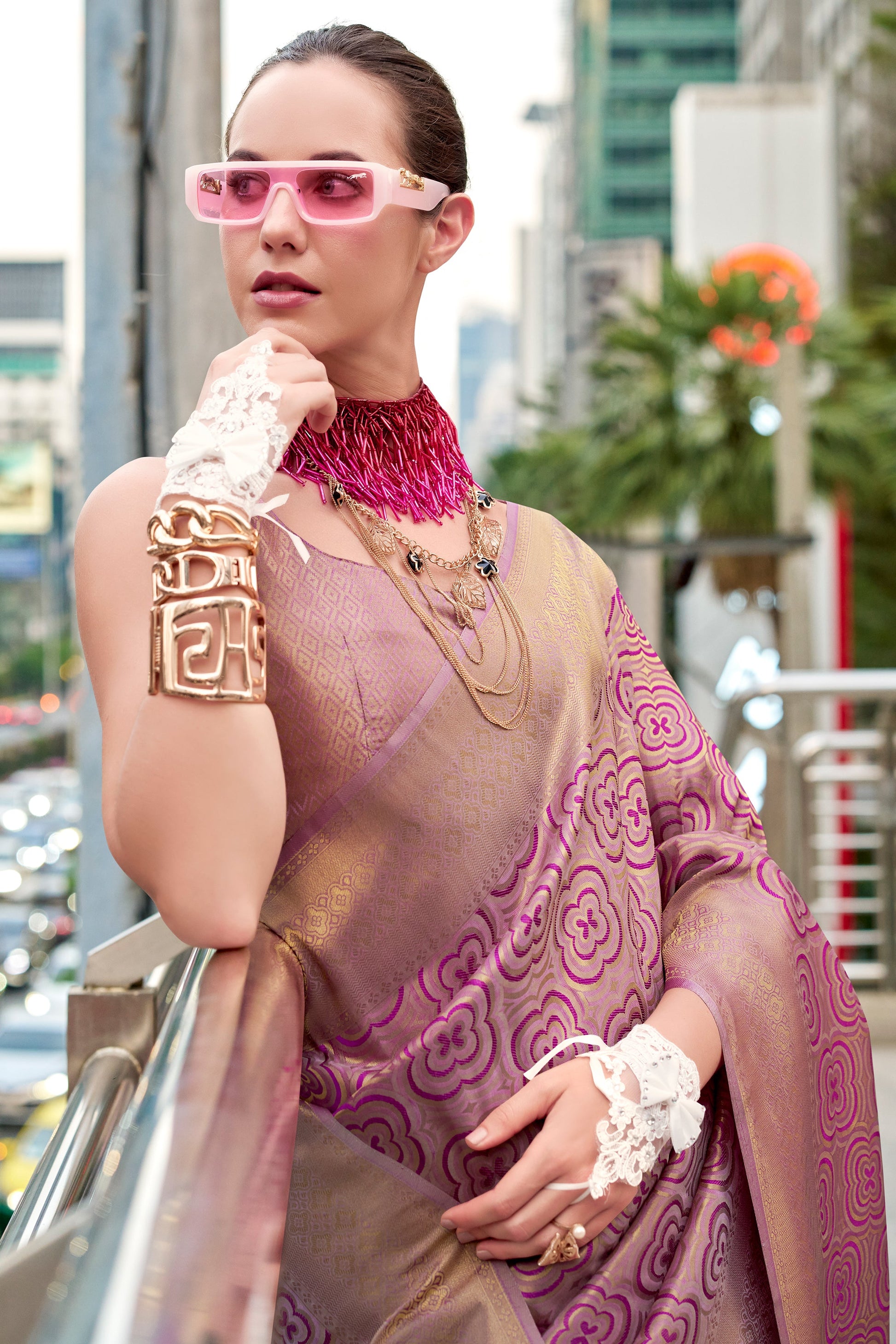 Purpe Woven Silk Saree-ZB134044_2_SareeButa.com