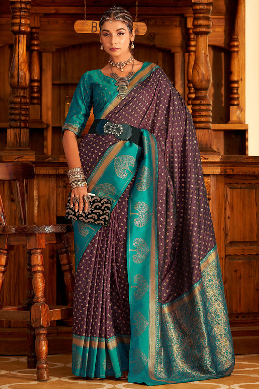 Purple Banarasi Silk Saree-ZB133198_1_SareeButa.com