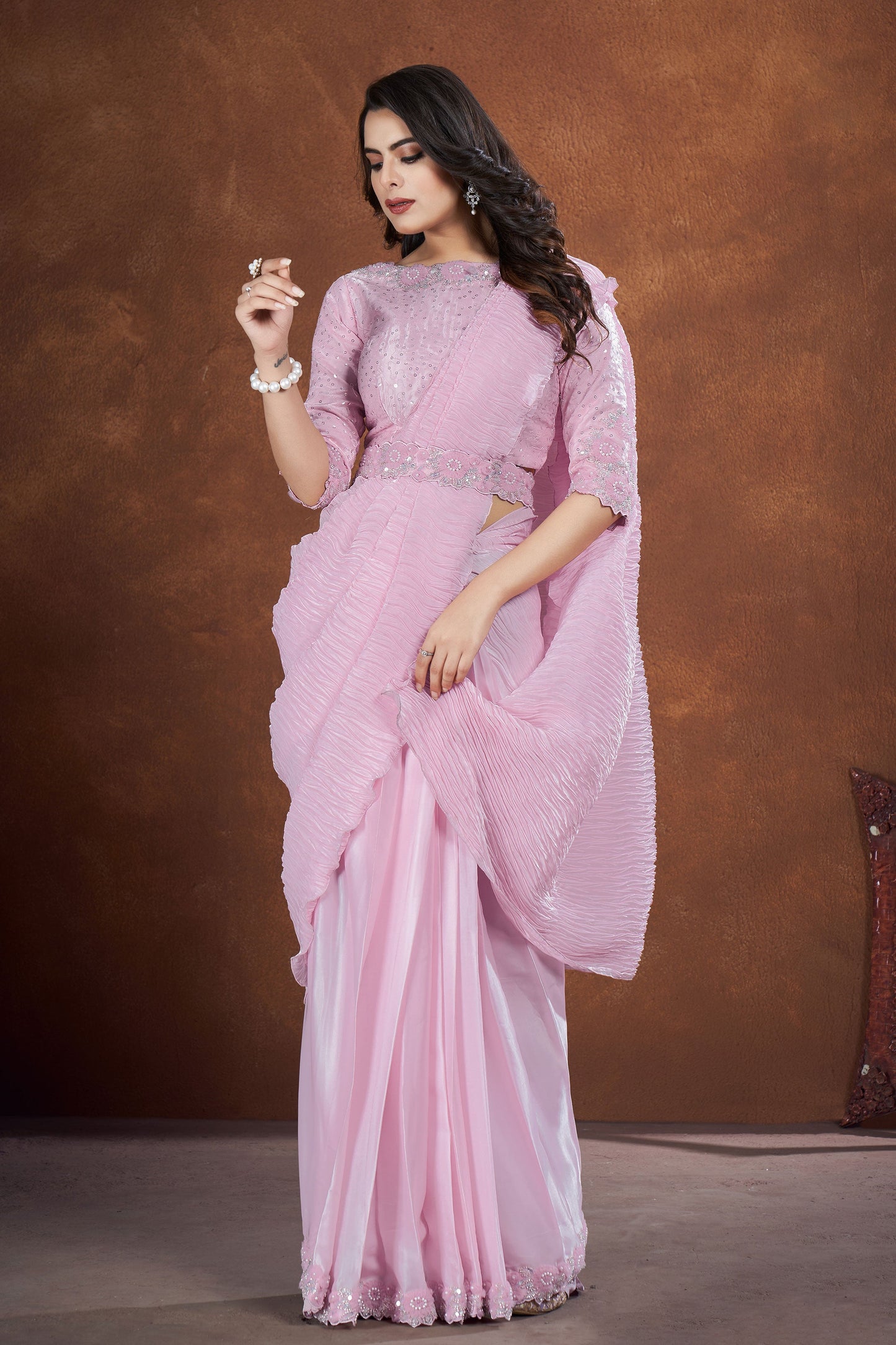 Purple Crepe Satin Silk Designer Saree-ZB130767_1