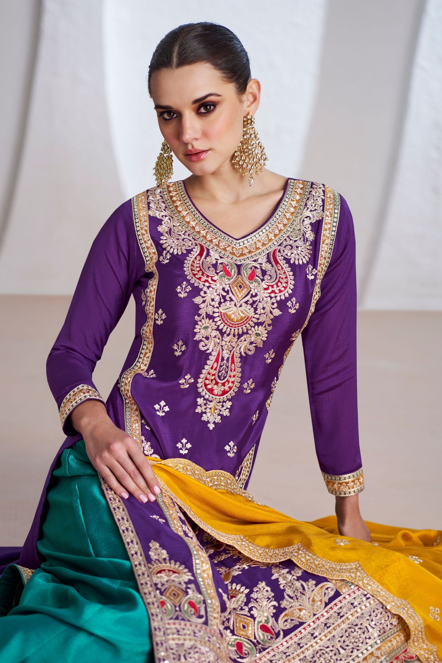 purple-embroidered-chinon-silk-straight-suit-ss115_3_SareeButa.com
