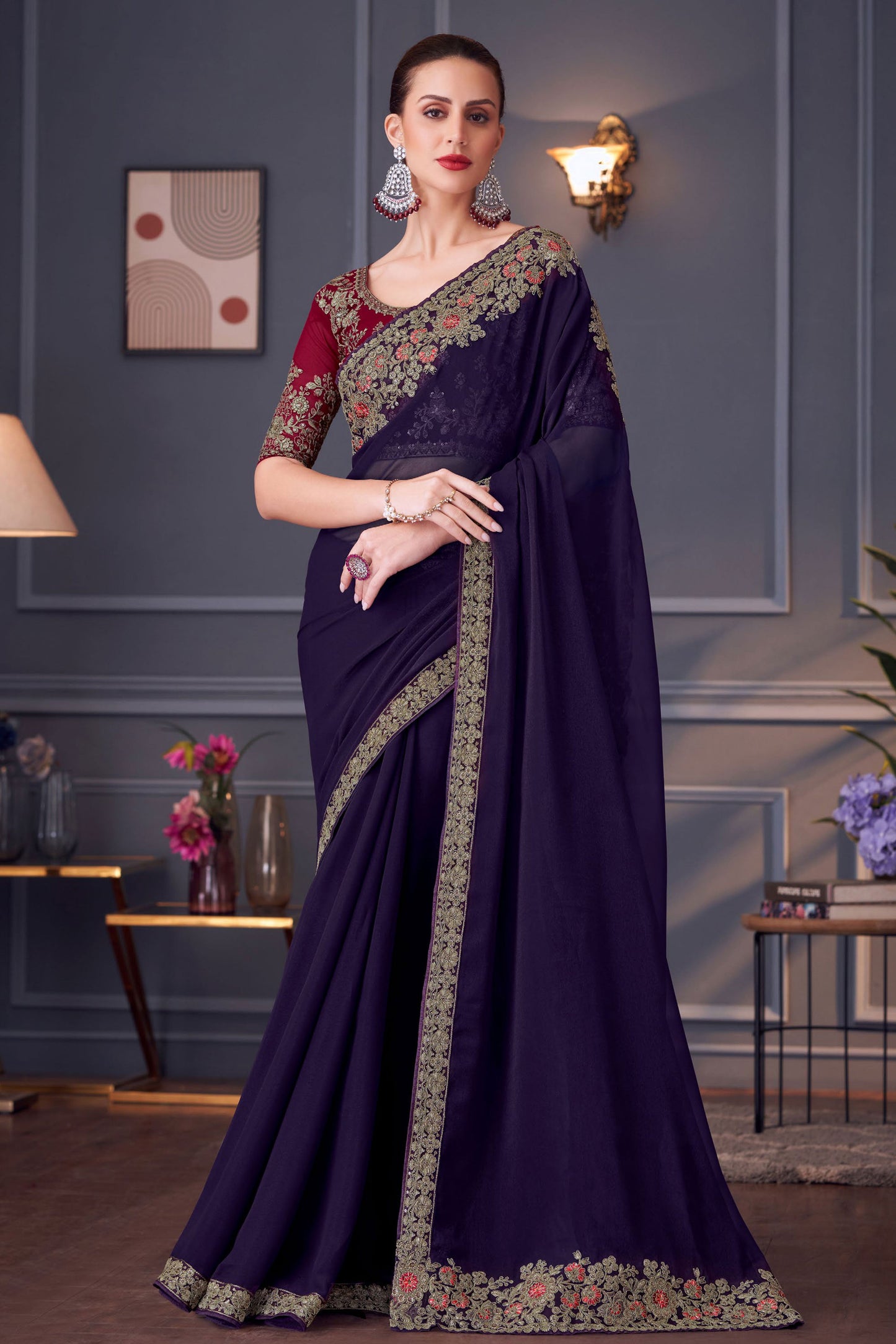 purple-embroidered-georgette-saree-zb132762_1_SareeButa.com