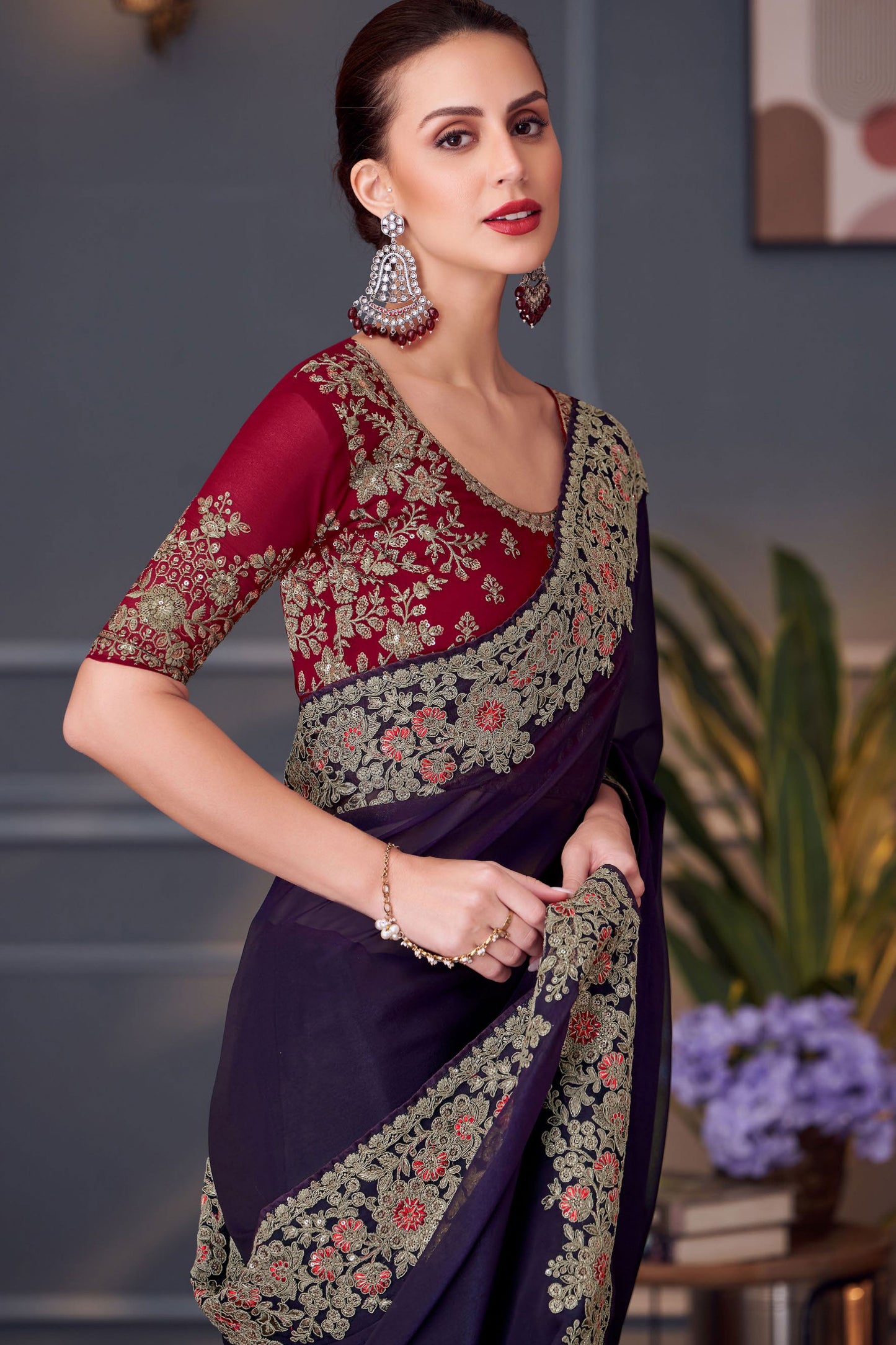 purple-embroidered-georgette-saree-zb132762_2_SareeButa.com