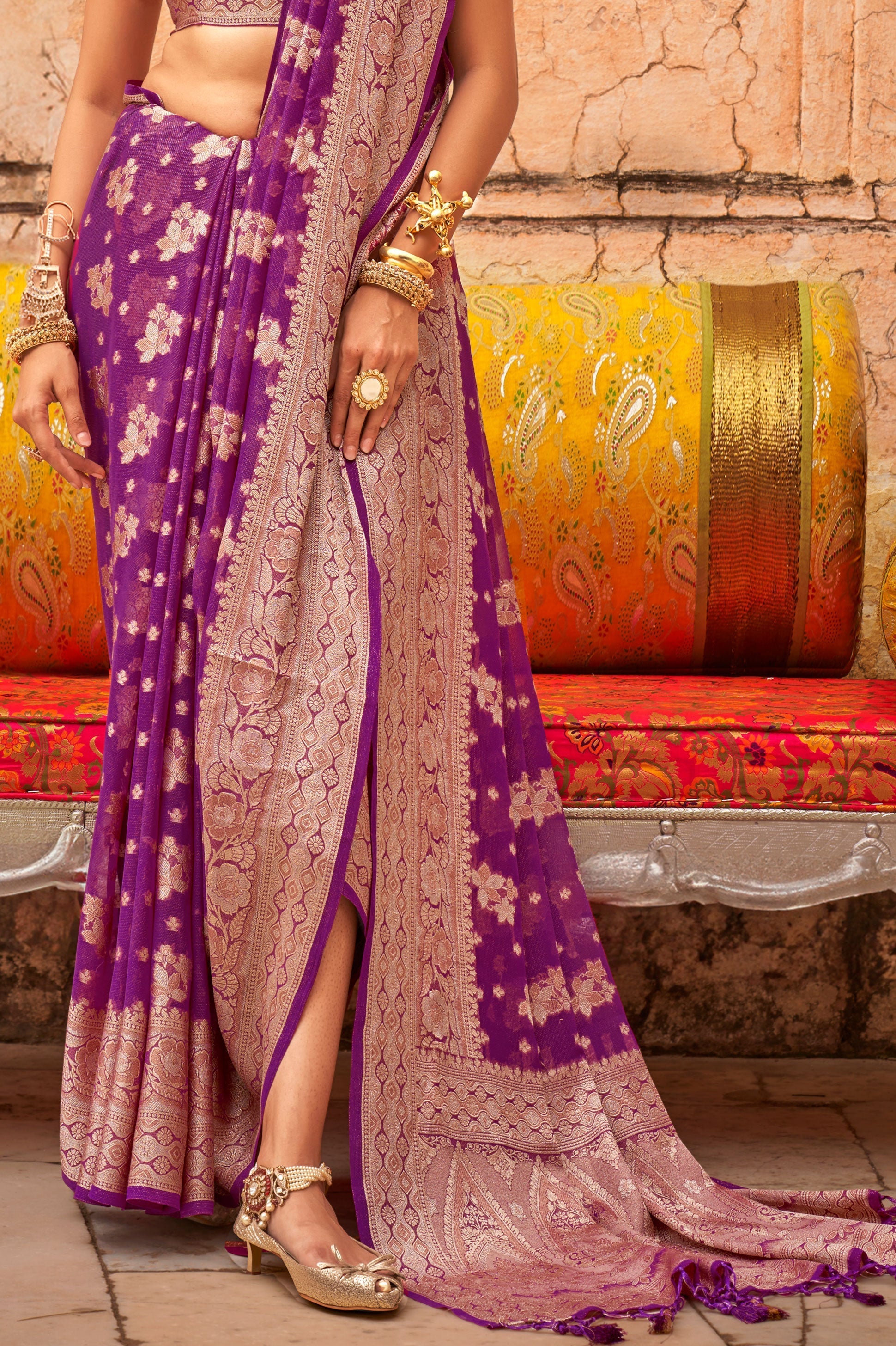 Purple Georgette Saree-ZB133159_3_SareeButa.com