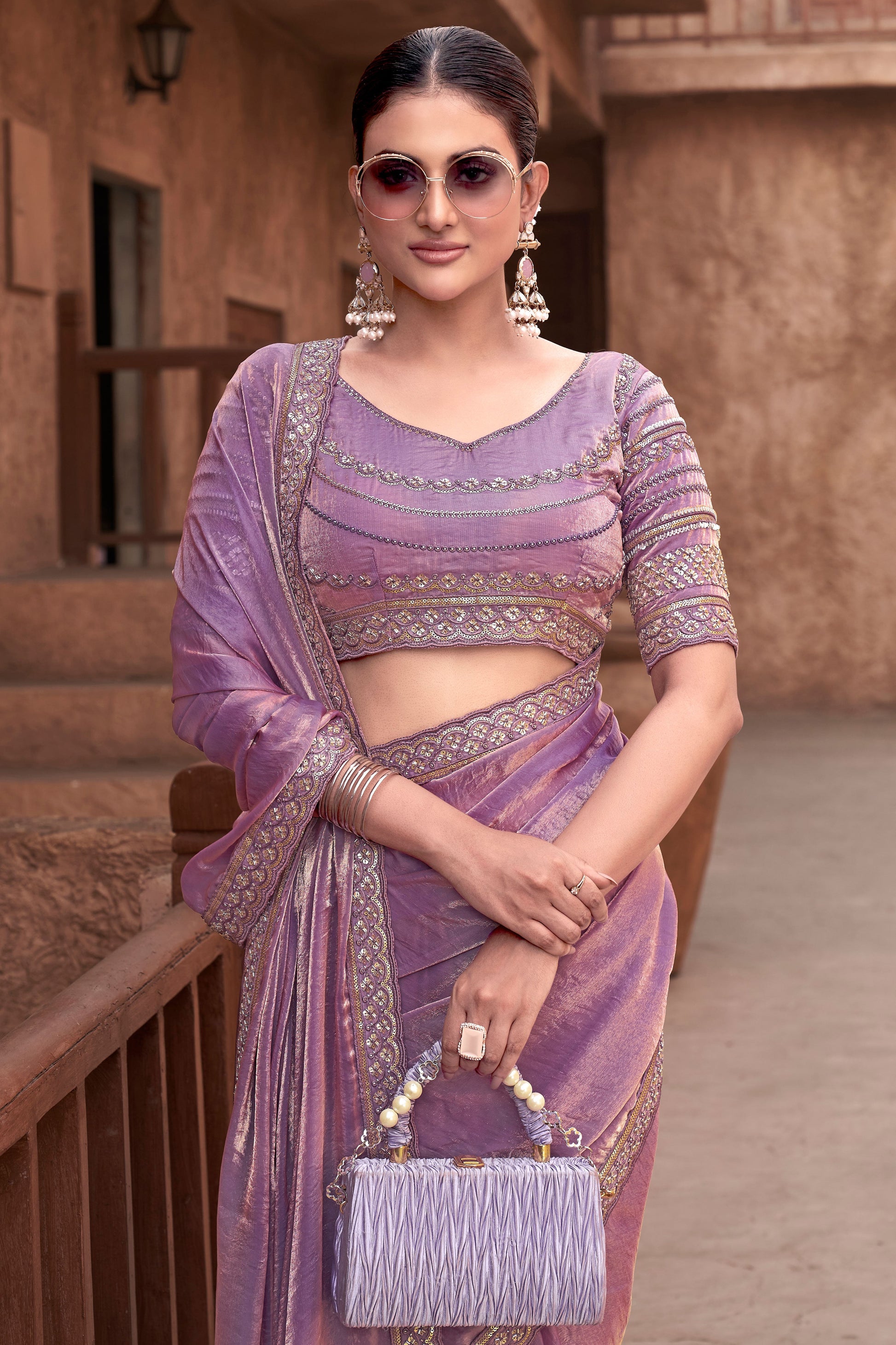 Purple Gradient Satin Silk Saree with Readymade Blouse-ZB133939_2_SareeButa.com