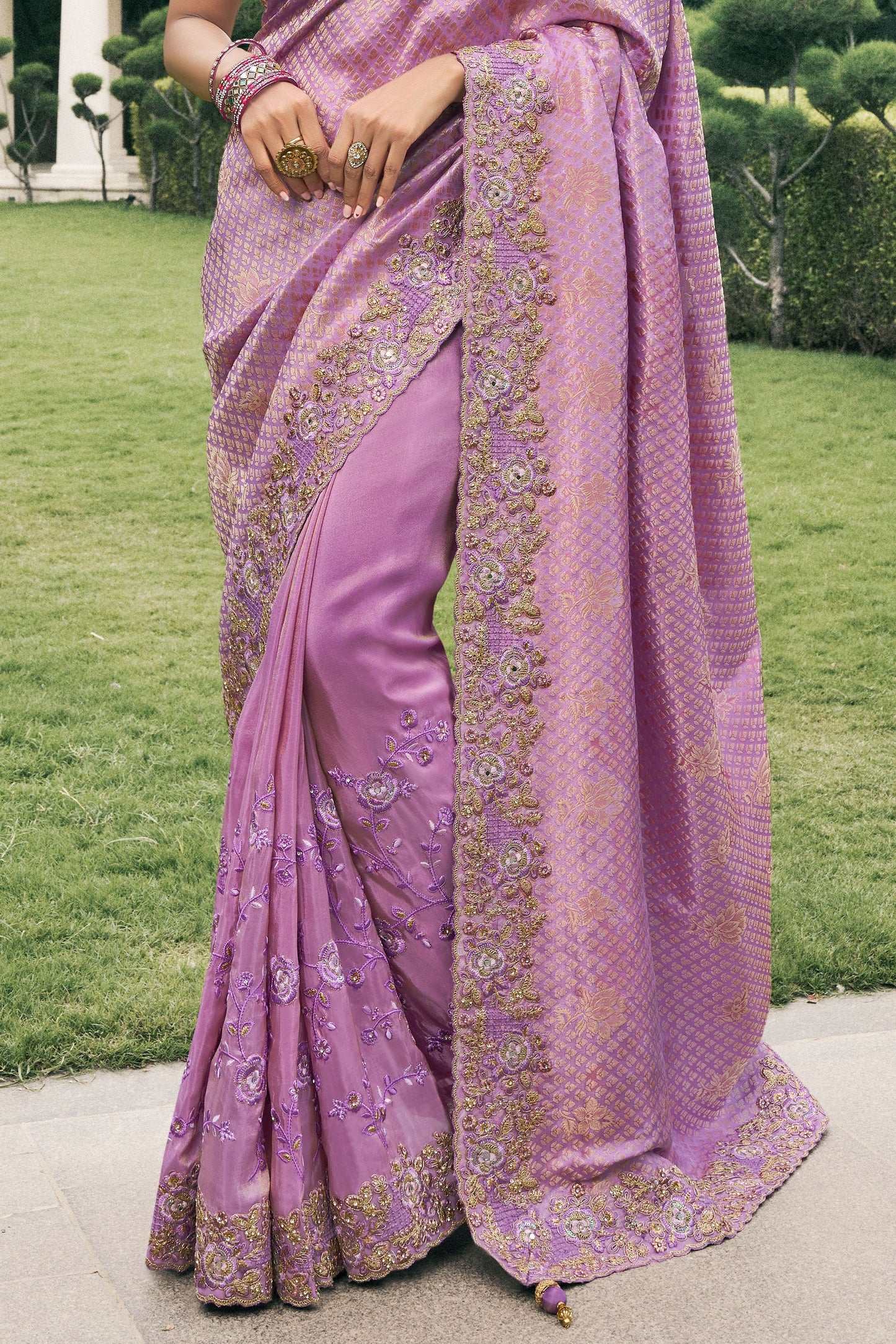 Purple Heavy Work Pure Tissue Silk Saree-ZB133297_4_SareeButa.com