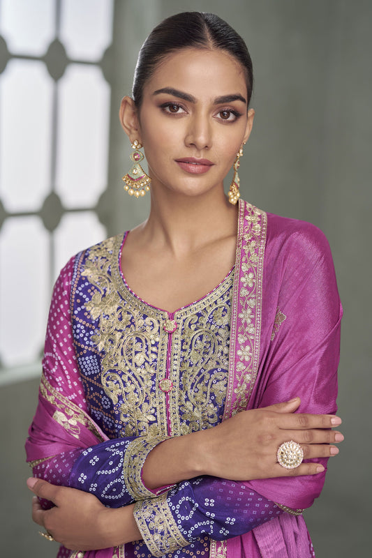 Purple Pink Readymade Embroidered Chinon Silk Suit-SS929_2_SareeButa.com