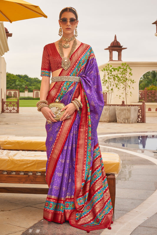 Purple Printed Patola Silk Saree-ZB130746_1