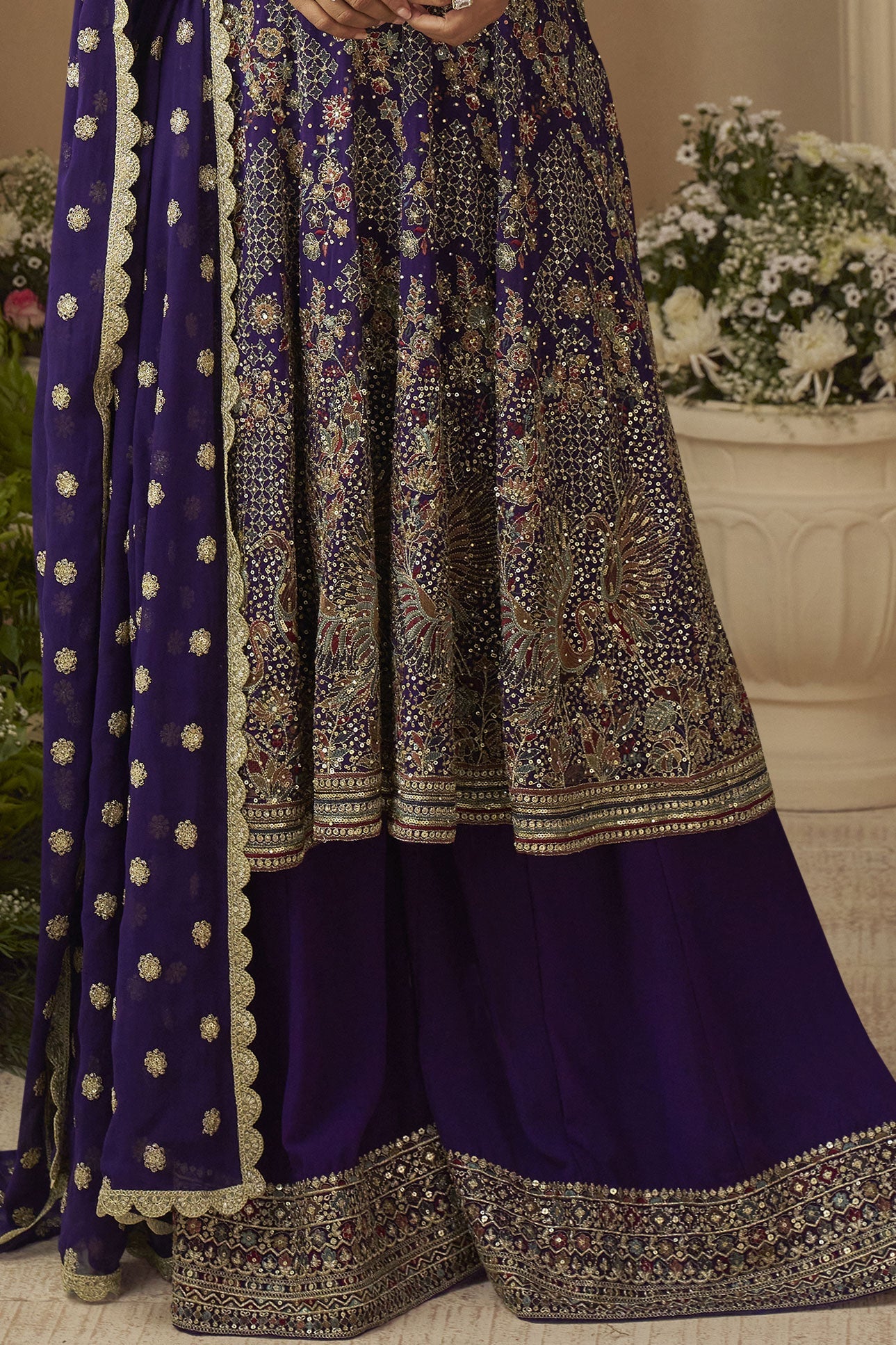 Purple Readymade Embroidered Georgette Suit-SS718_5_SareeButa.com