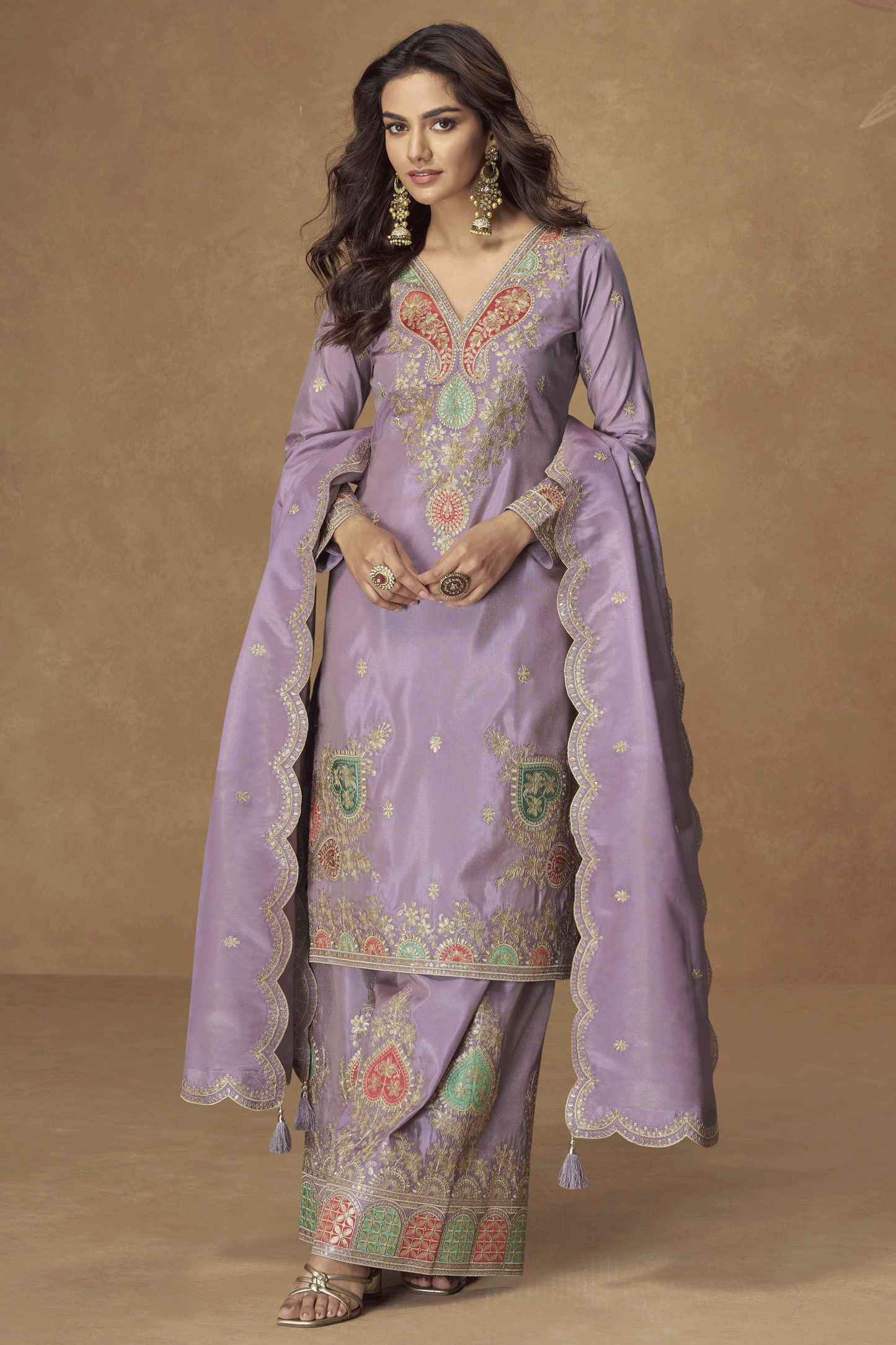 Purple Readymade Heavy Work Silk Suit-SS687_1_SareeButa.com