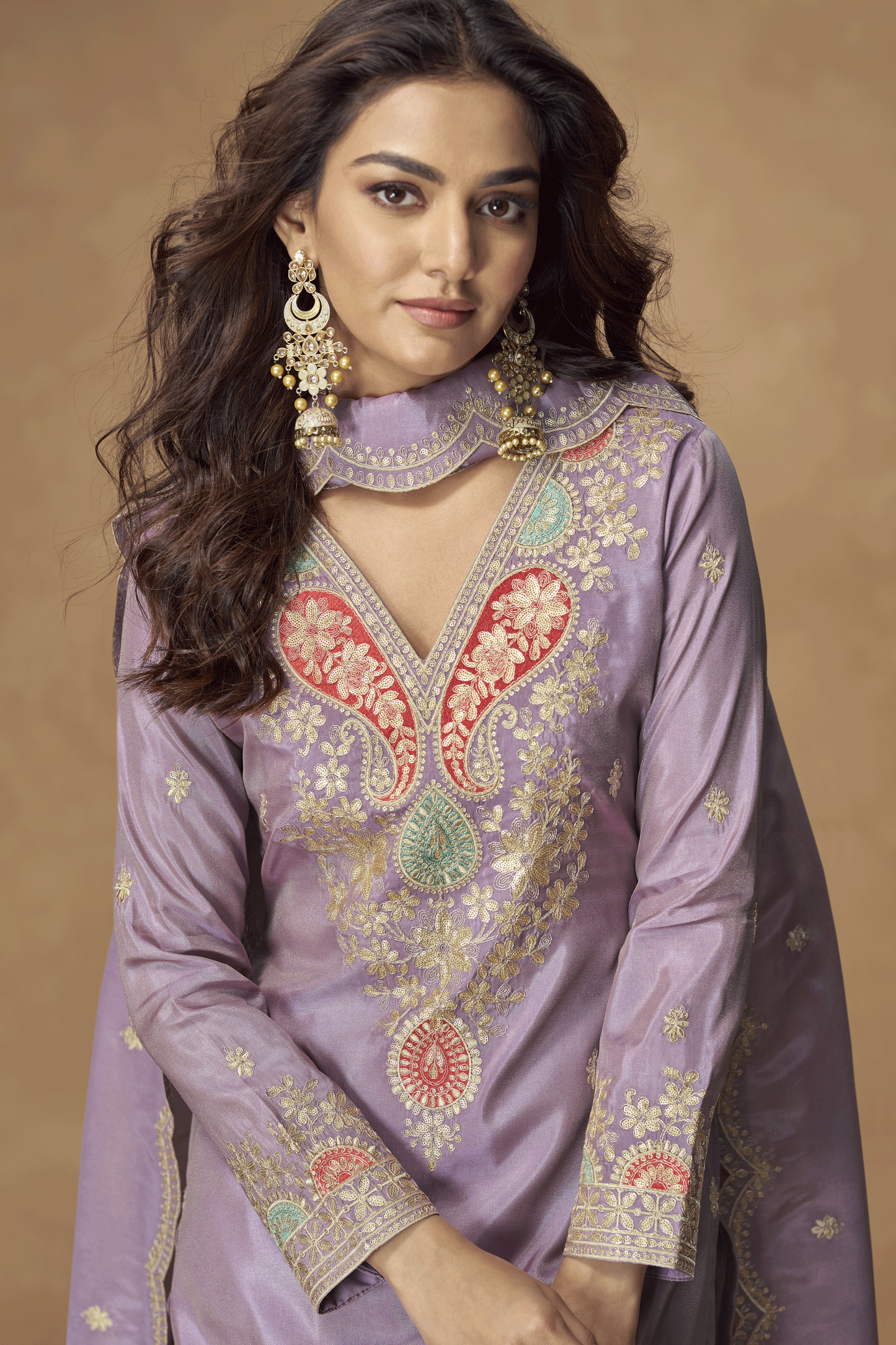 Purple Readymade Heavy Work Silk Suit-SS687_2_SareeButa.com