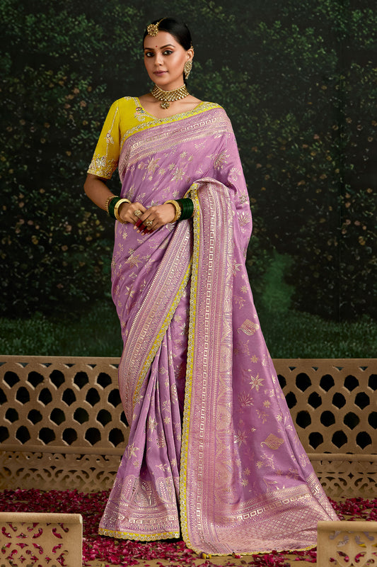 Purple Woven Organza Silk Saree-ZB133220_1_SareeButa.com