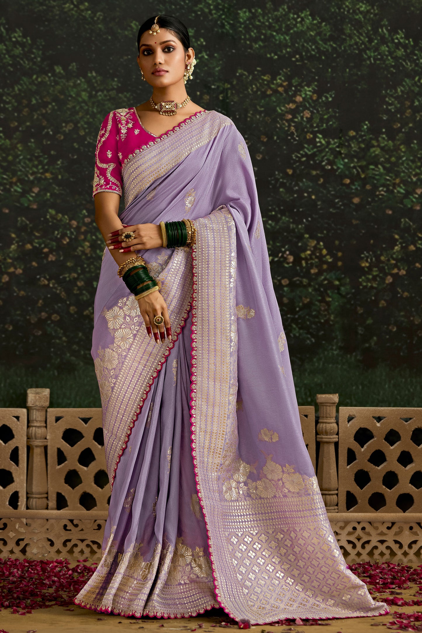 Purple Woven Organza Silk Saree-ZB133223_1_SareeButa.com