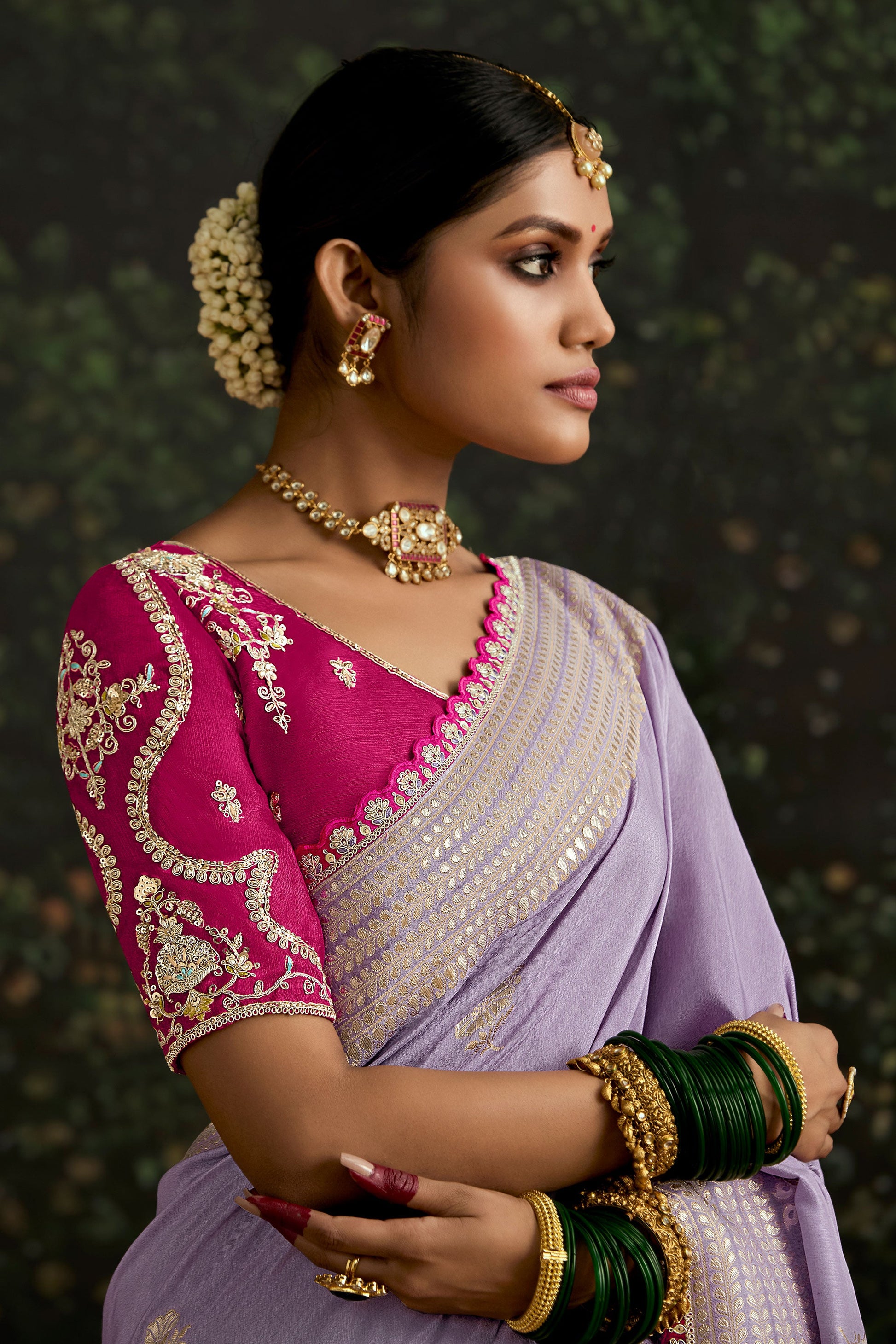 Purple Woven Organza Silk Saree-ZB133223_2_SareeButa.com