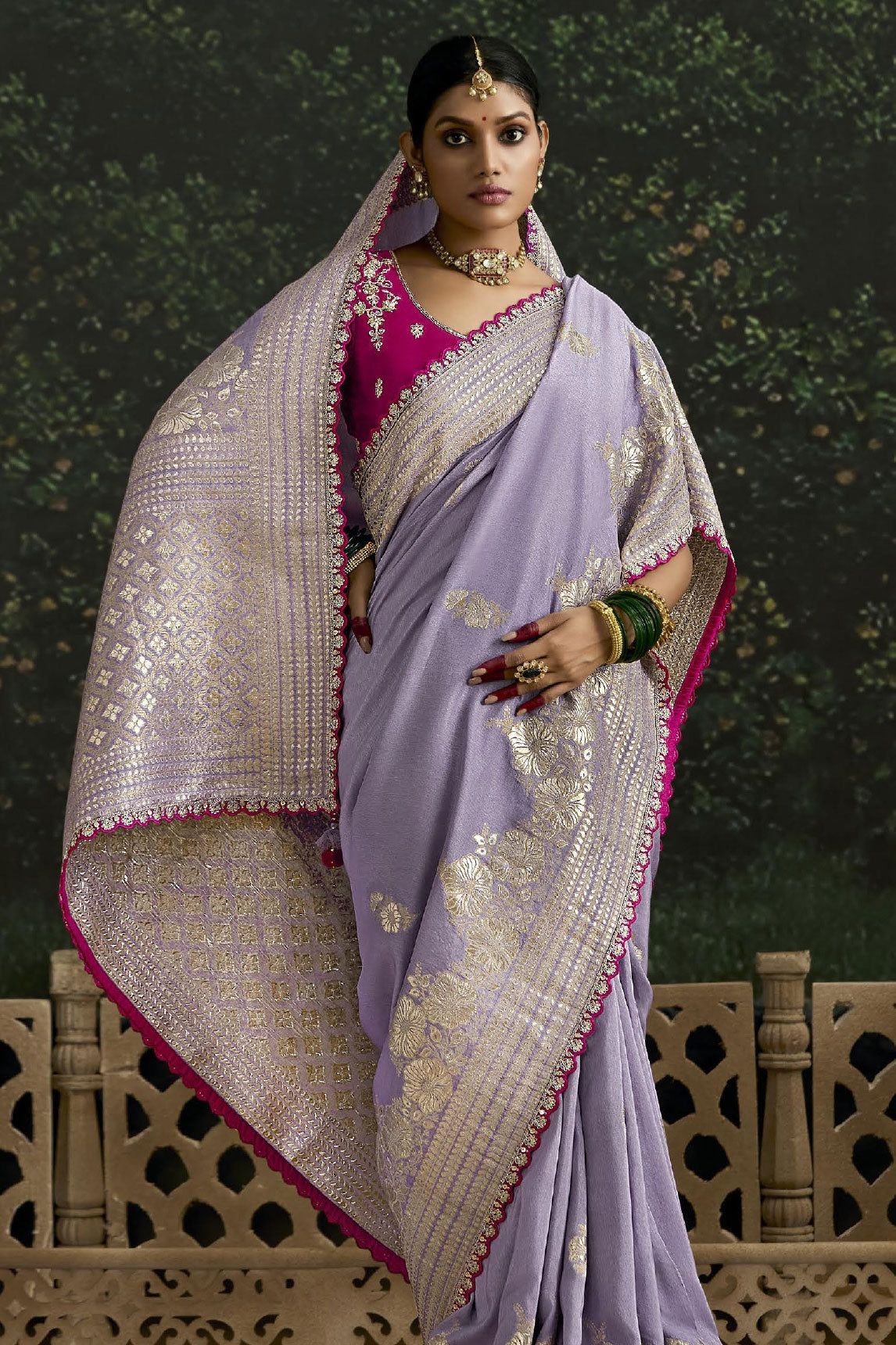 Purple Woven Organza Silk Saree-ZB133223_3_SareeButa.com