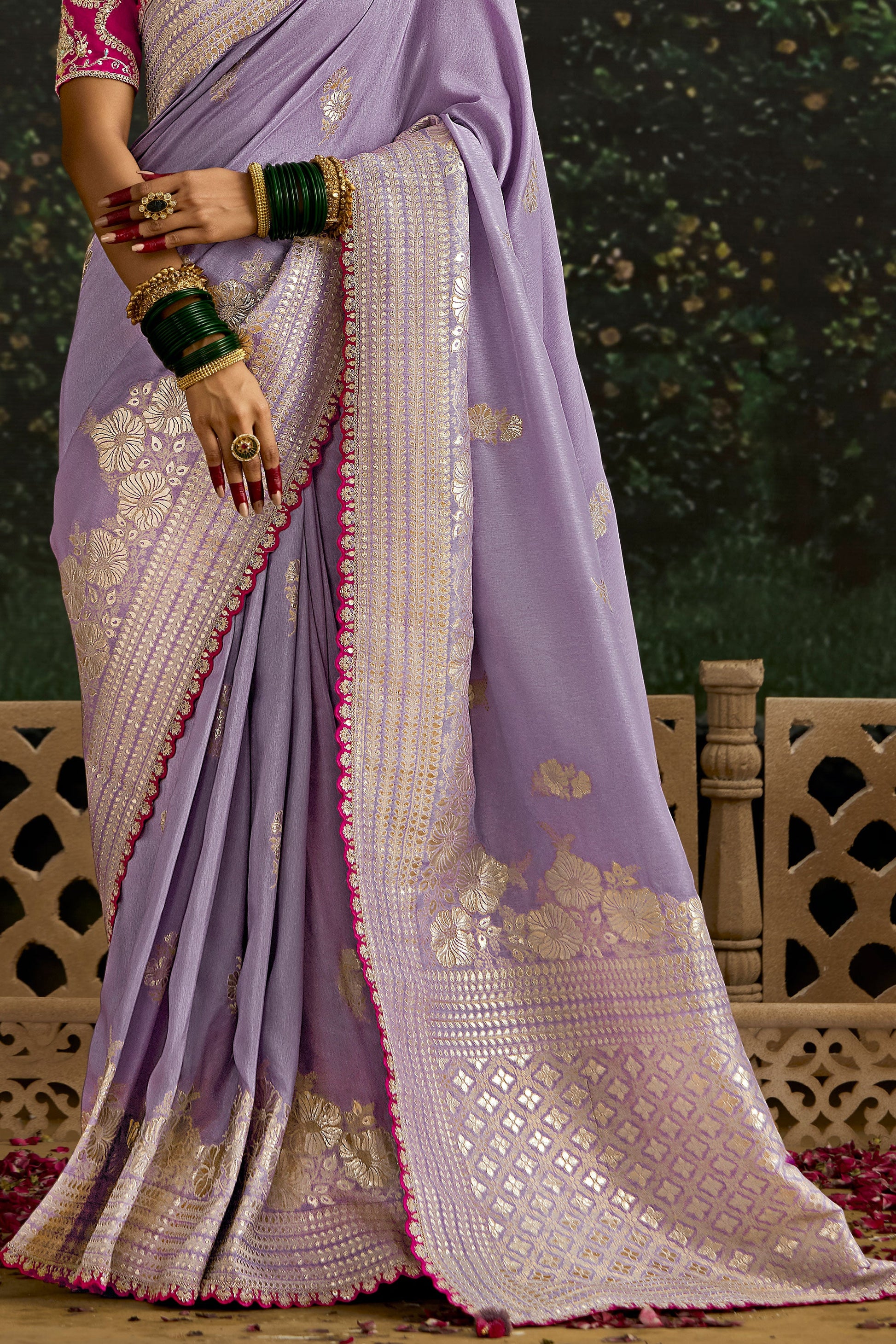 Purple Woven Organza Silk Saree-ZB133223_4_SareeButa.com