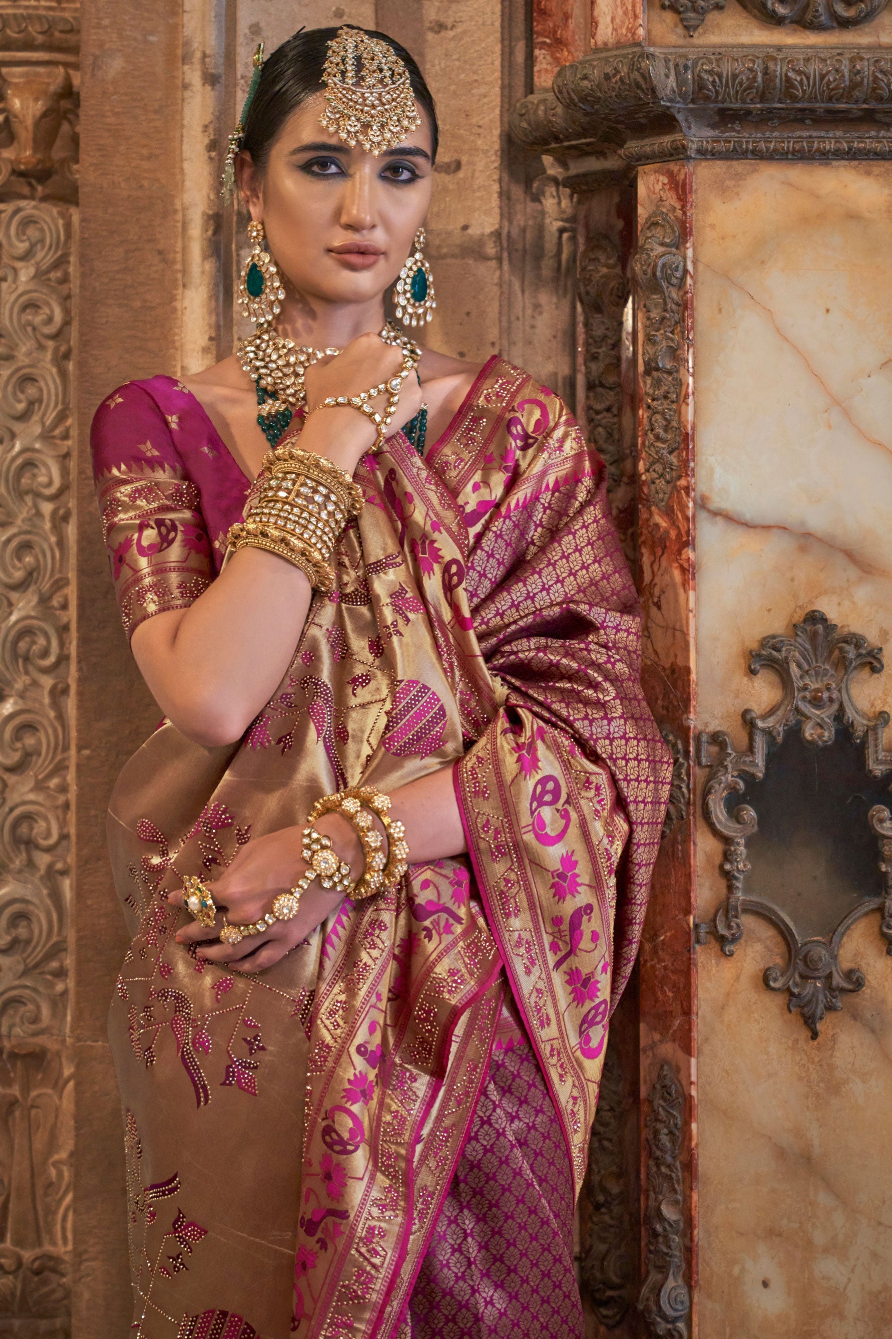 Buy Purple Paithani Saree Online Saree Buta zb130991