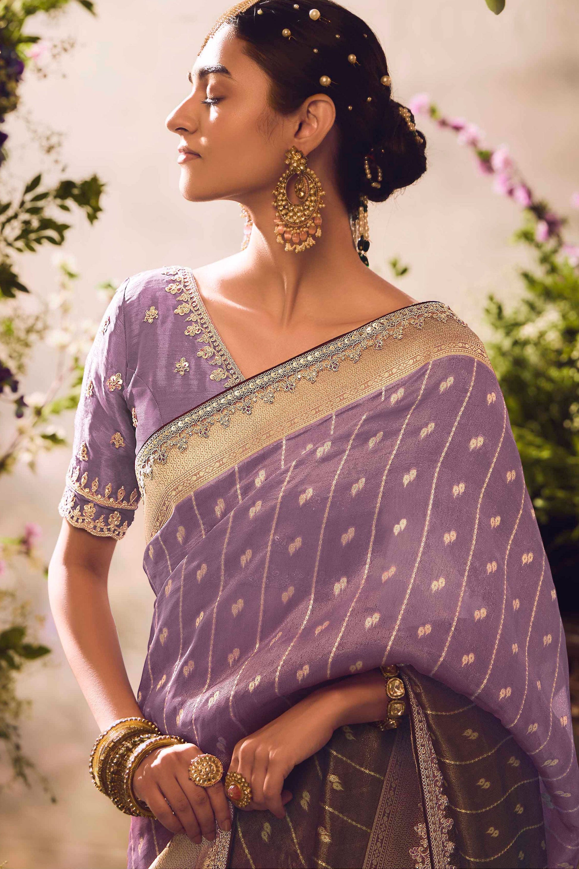 Purple Woven Zari Work Silk Saree-ZB133264_2_SareeButa.com