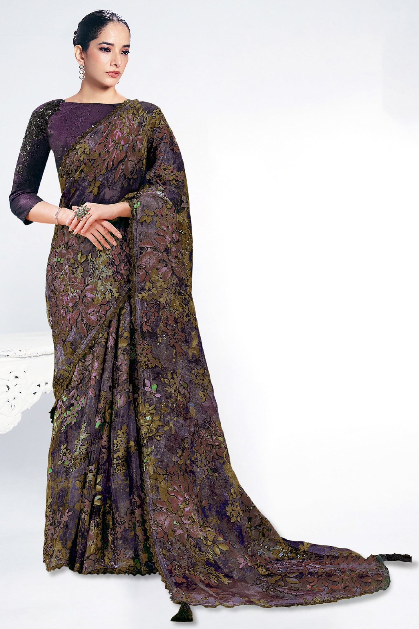 Purple Digital Printed Brasso Silk Saree-SAR10272_1_SareeButa.com