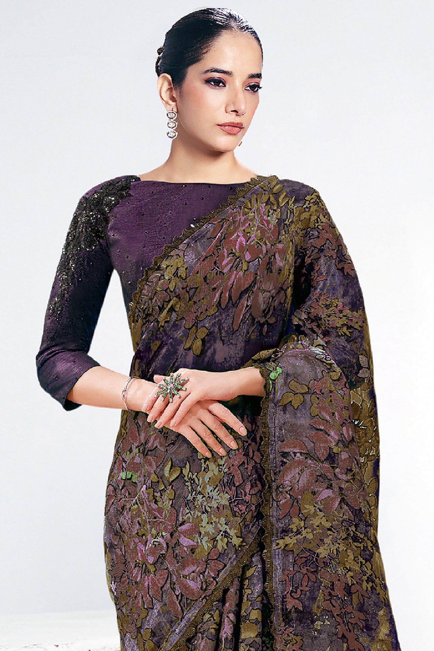 Purple Digital Printed Brasso Silk Saree-SAR10272_2_SareeButa.com