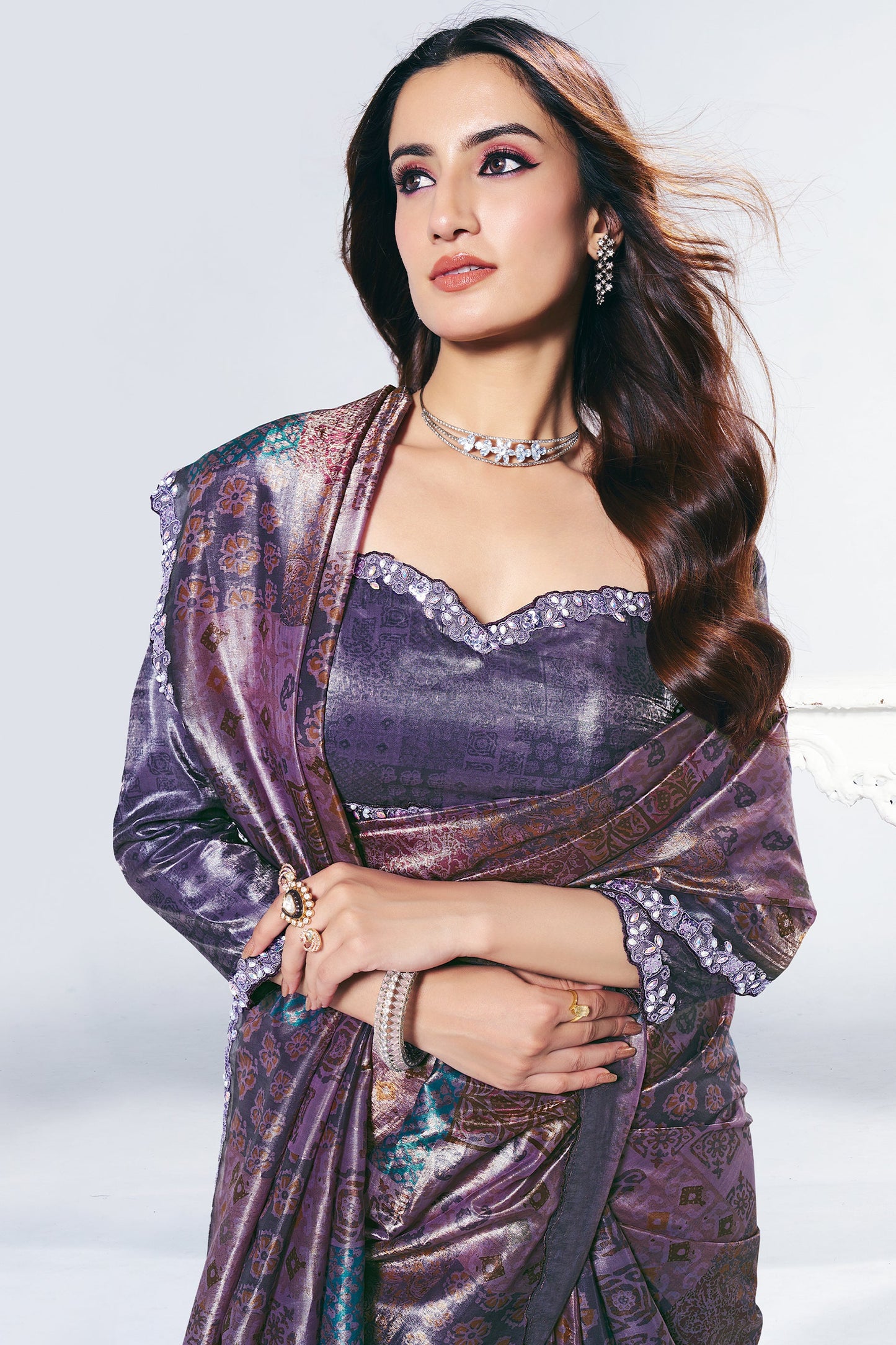 Purple Digital Printed Paper Silk Saree-SAR10262_3_SareeButa.com