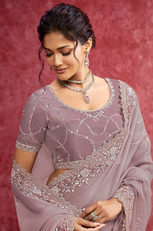 Purple Embroidered Crush Silk Saree-SAR10277_2_SareeButa.com