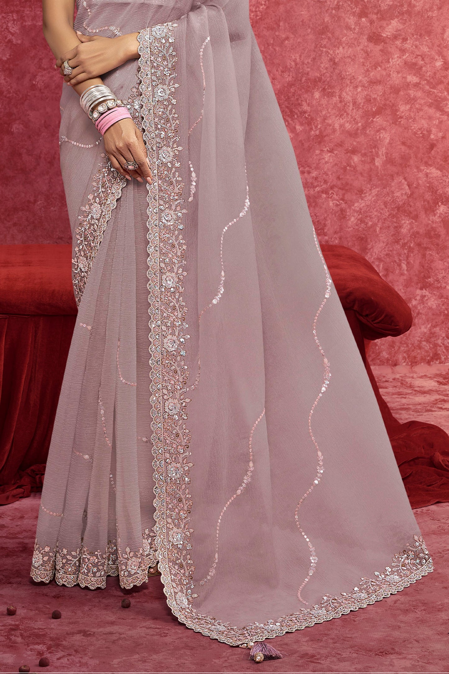 Purple Embroidered Crush Silk Saree-SAR10277_4_SareeButa.com