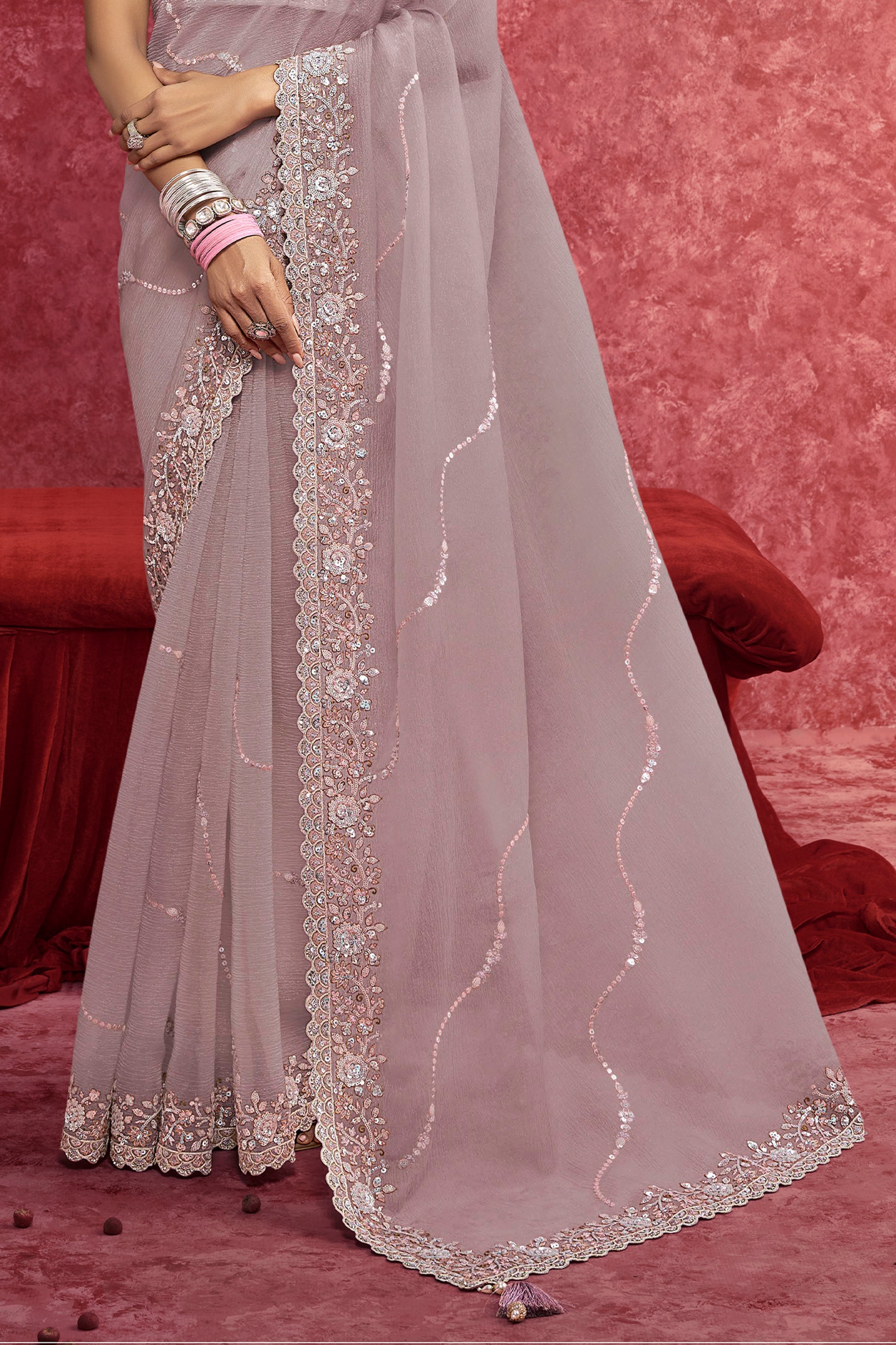 Purple Embroidered Crush Silk Saree-SAR10277_4_SareeButa.com