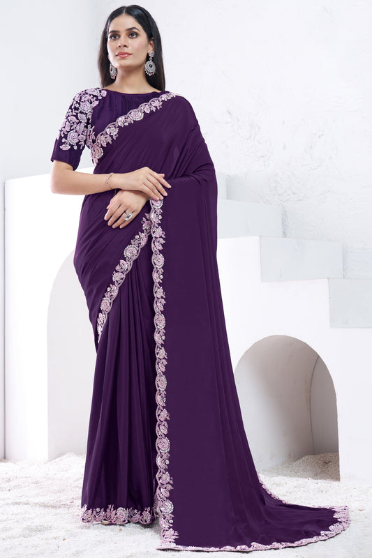 Purple Embroidered Crepe Silk Saree-ZB133729_1_SareeButa.com