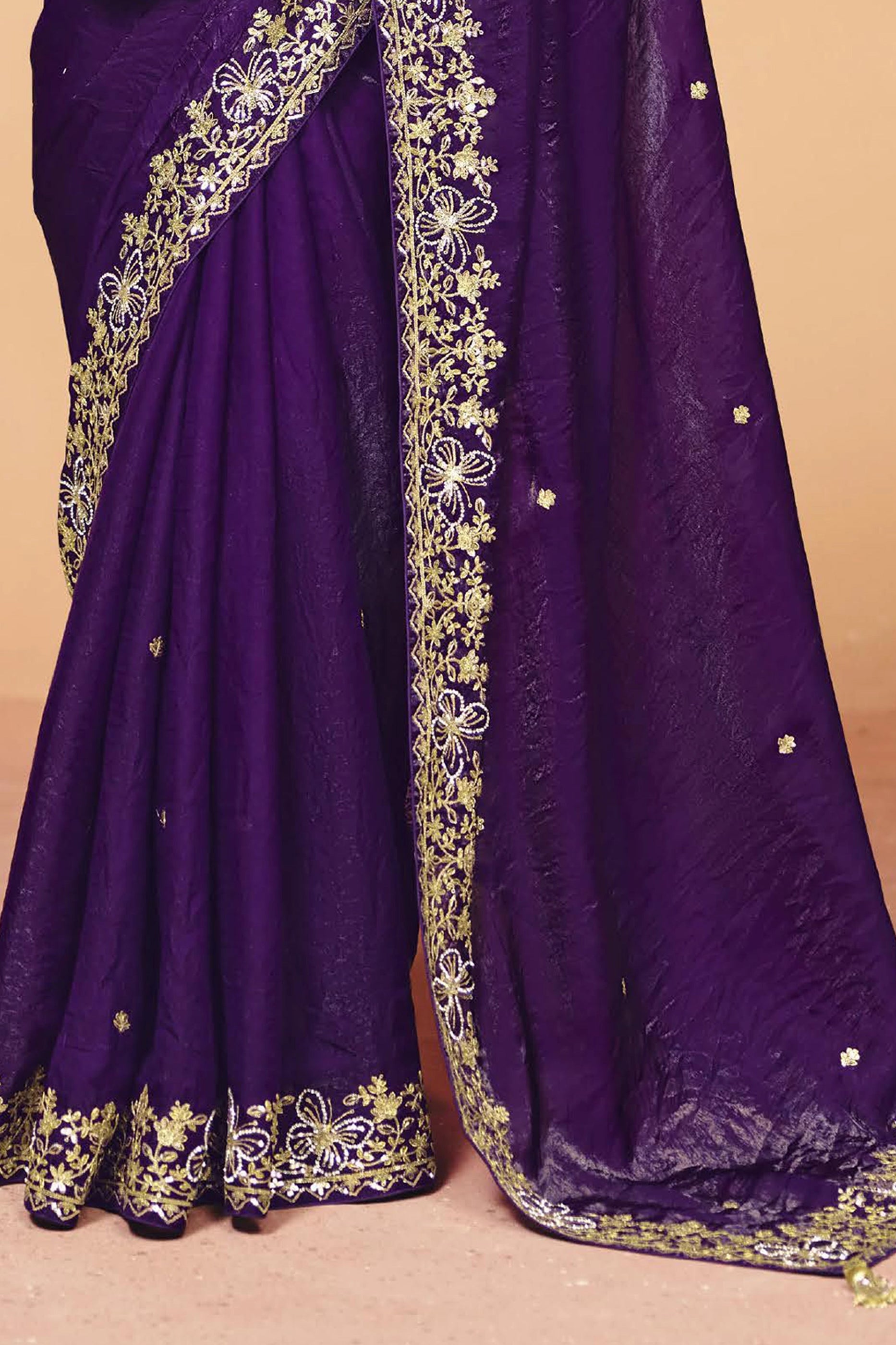 Purple Embroidered Crush Organza Saree-SAR12272_5_SareeButa.com