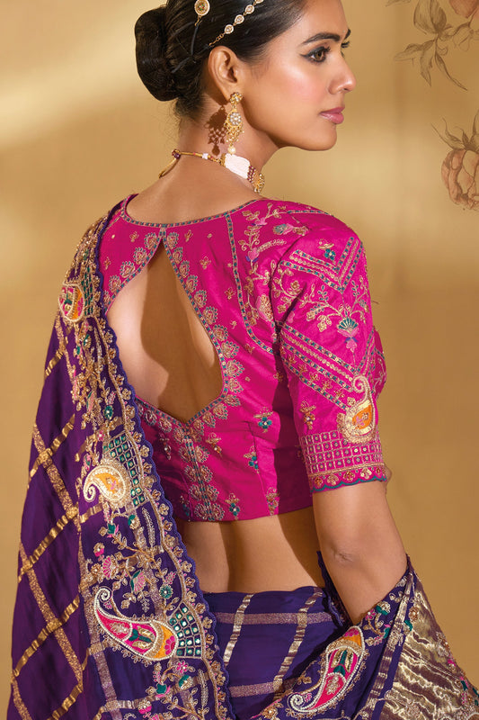 Purple Embroidered Gajji Silk Saree-SAR10611_2_SareeButa.com