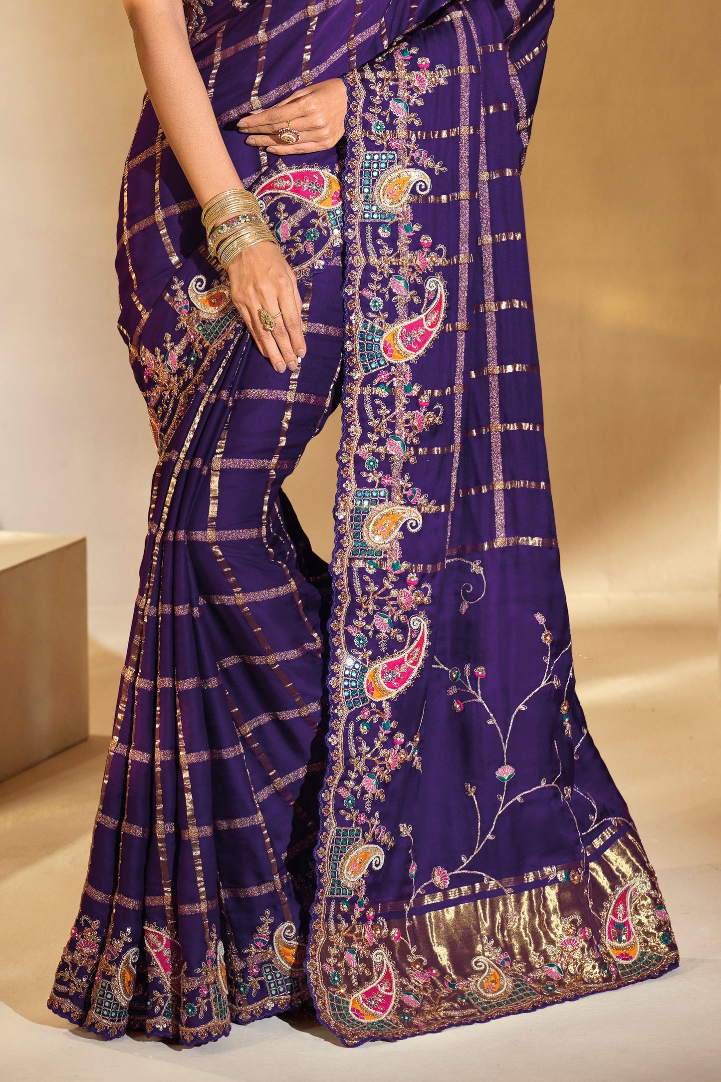Purple Embroidered Gajji Silk Saree-SAR10611_5_SareeButa.com