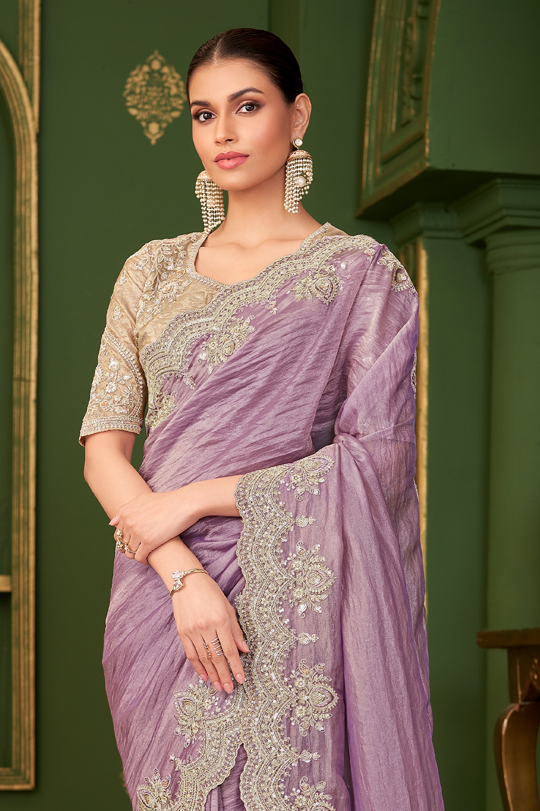 Purple Embroidered Georgette Saree-SAR10967_4_SareeButa.com