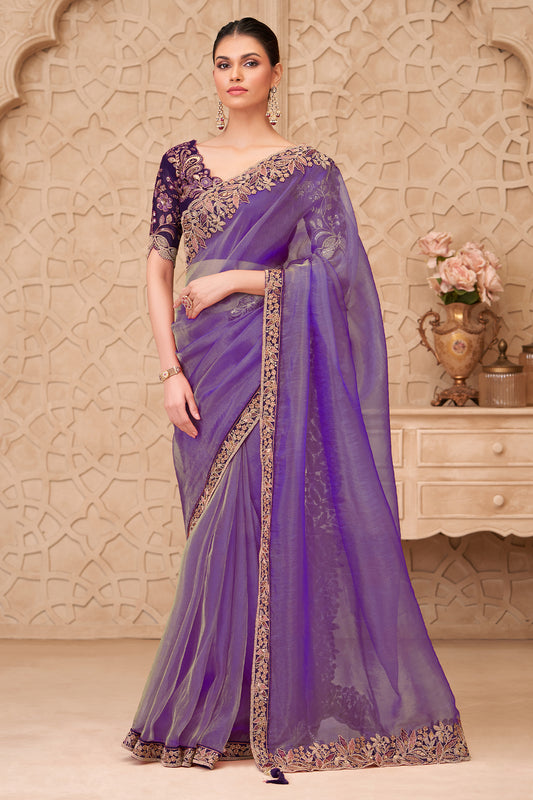 Purple Embroidered Georgette Silk Saree-SAR12480_1_SareeButa.com