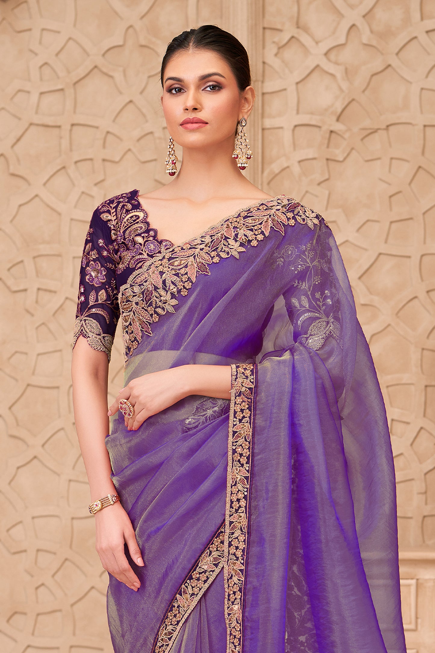 Purple Embroidered Georgette Silk Saree-SAR12480_5_SareeButa.com