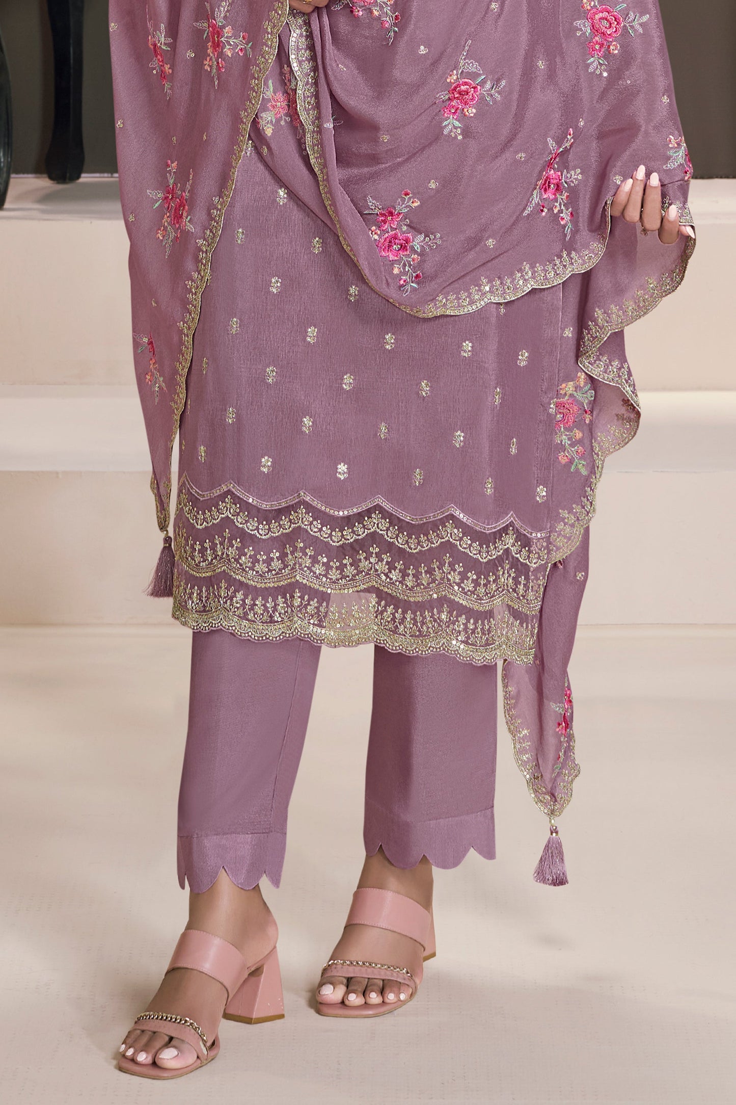 Purple Embroidered Munga Silk Suit-SAR11744_4_SareeButa.com