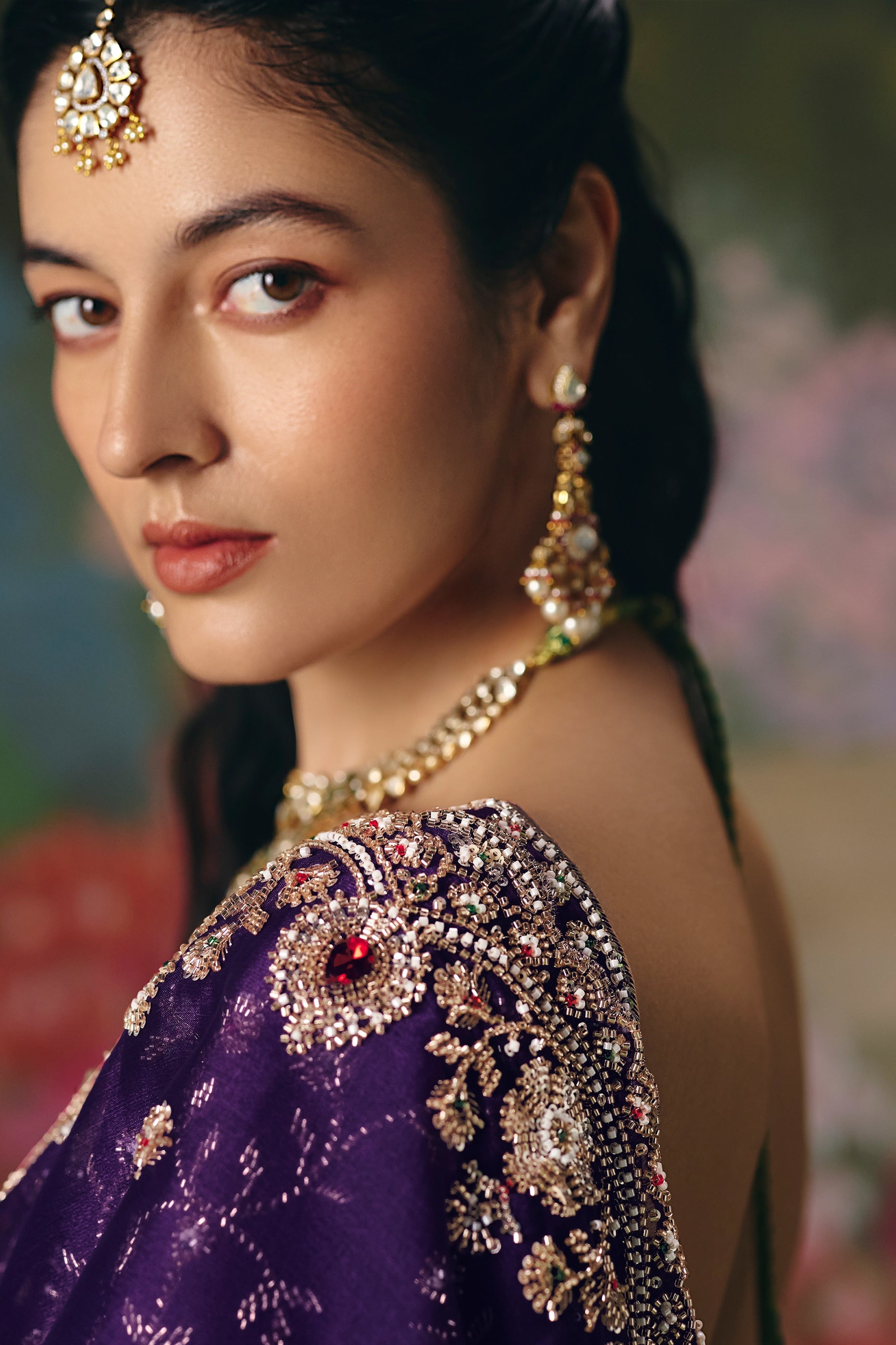 Purple Embroidered Organza Saree-SAR12016_3_SareeButa.com