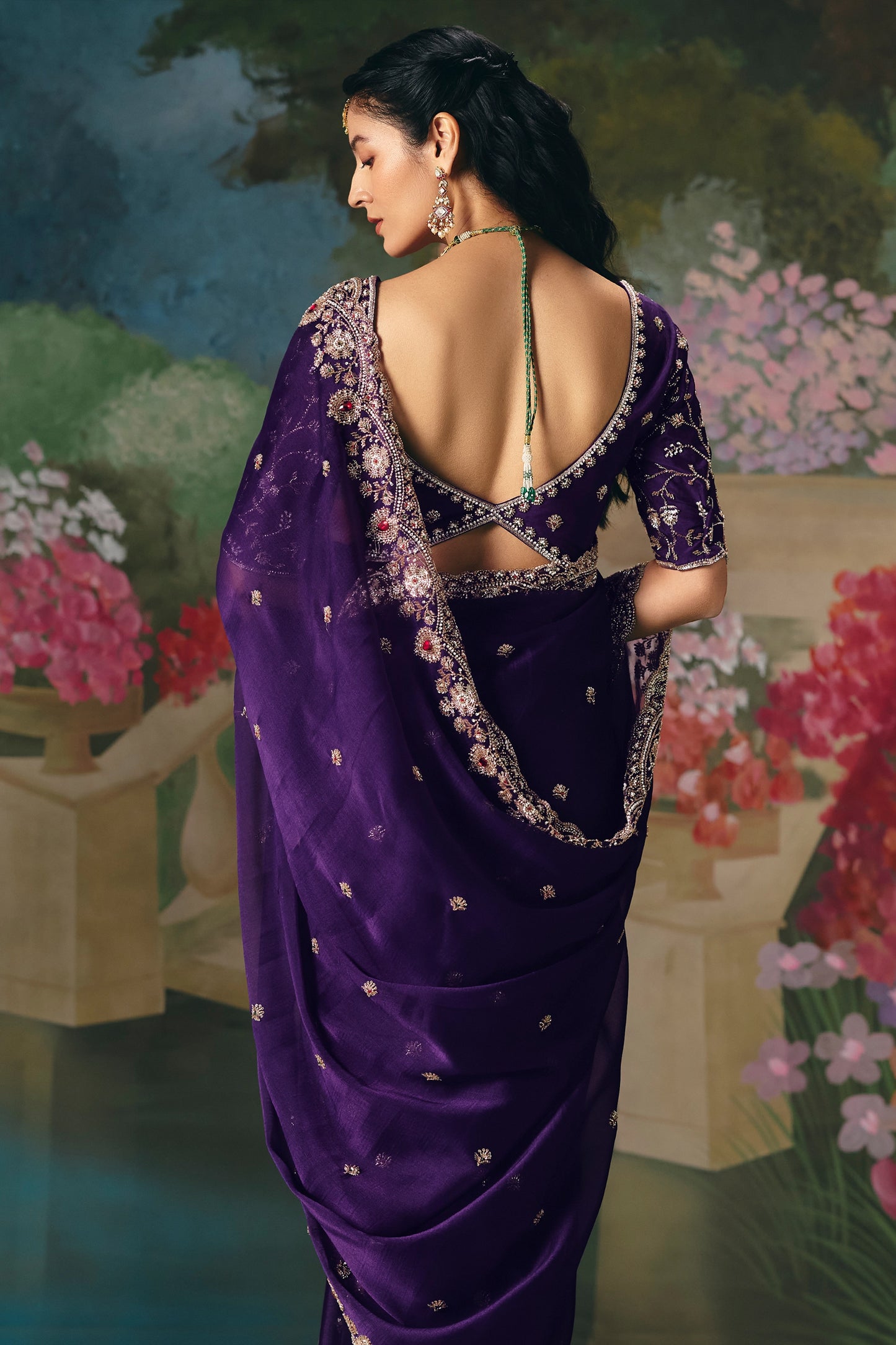 Purple Embroidered Organza Saree-SAR12016_4_SareeButa.com