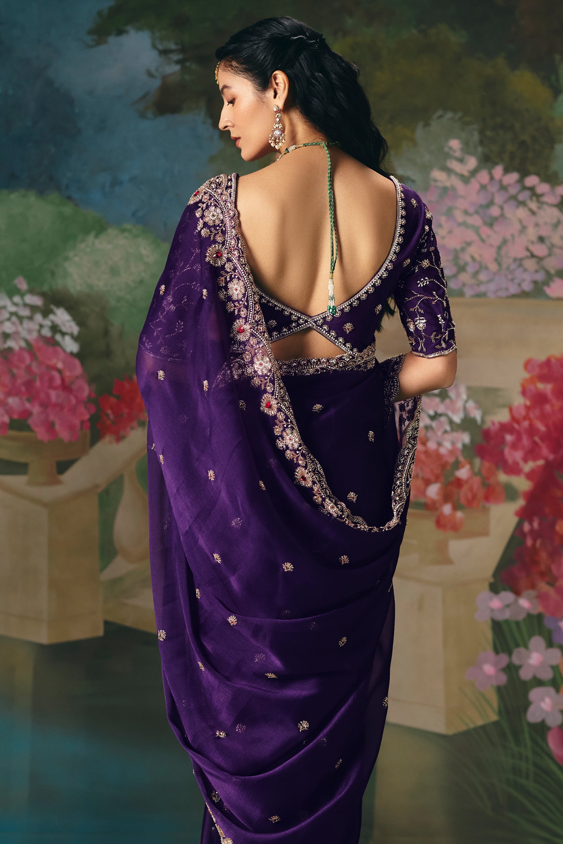 Purple Embroidered Organza Saree-SAR12016_4_SareeButa.com