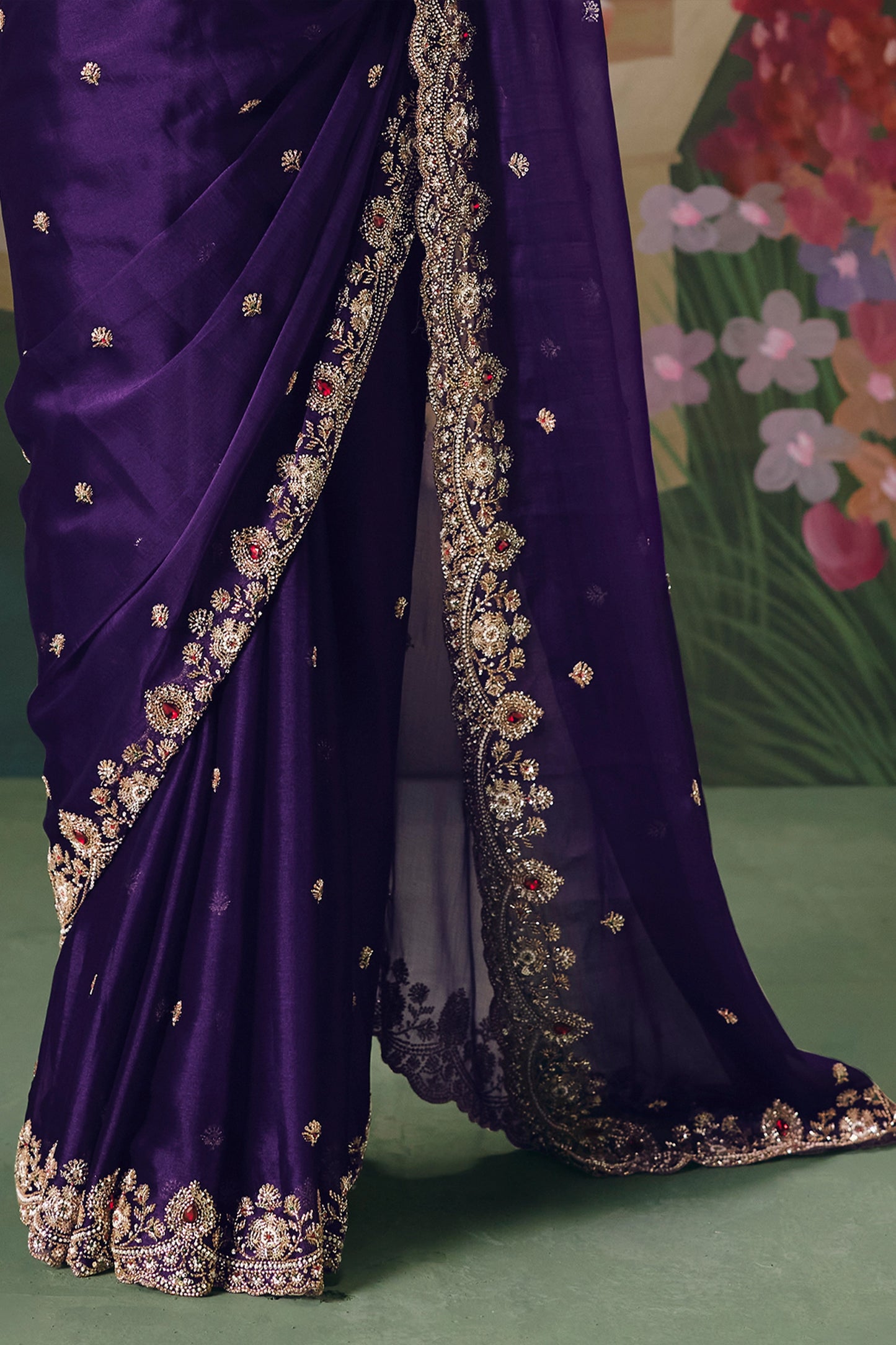 Purple Embroidered Organza Saree-SAR12016_5_SareeButa.com